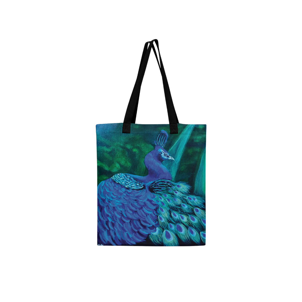 Beneath the light off white tote bag from an original artwork by virginie Bergar - VB-Arts -front view