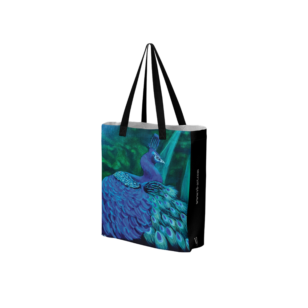 Beneath the light off white tote bag from an original artwork by virginie Bergar - VB-Arts - 3/4 Front view