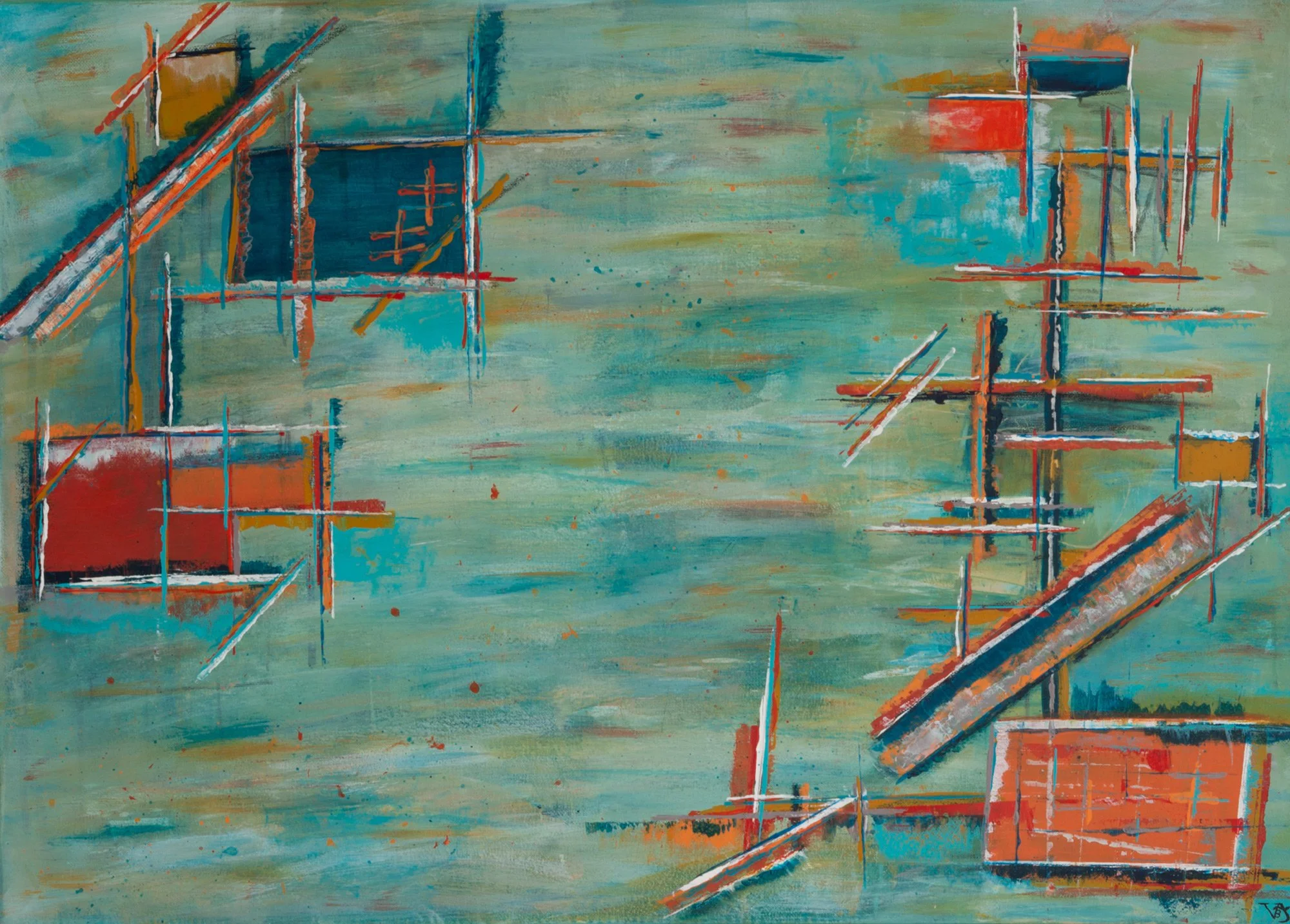 Harbour Industry
Where structure meets movement, something unexpected begins to emerge.
Harbour Industry transforms the language of an industrial landscape into a composition of rhythm, texture and movement. Lines intersect, colours surface and fragm