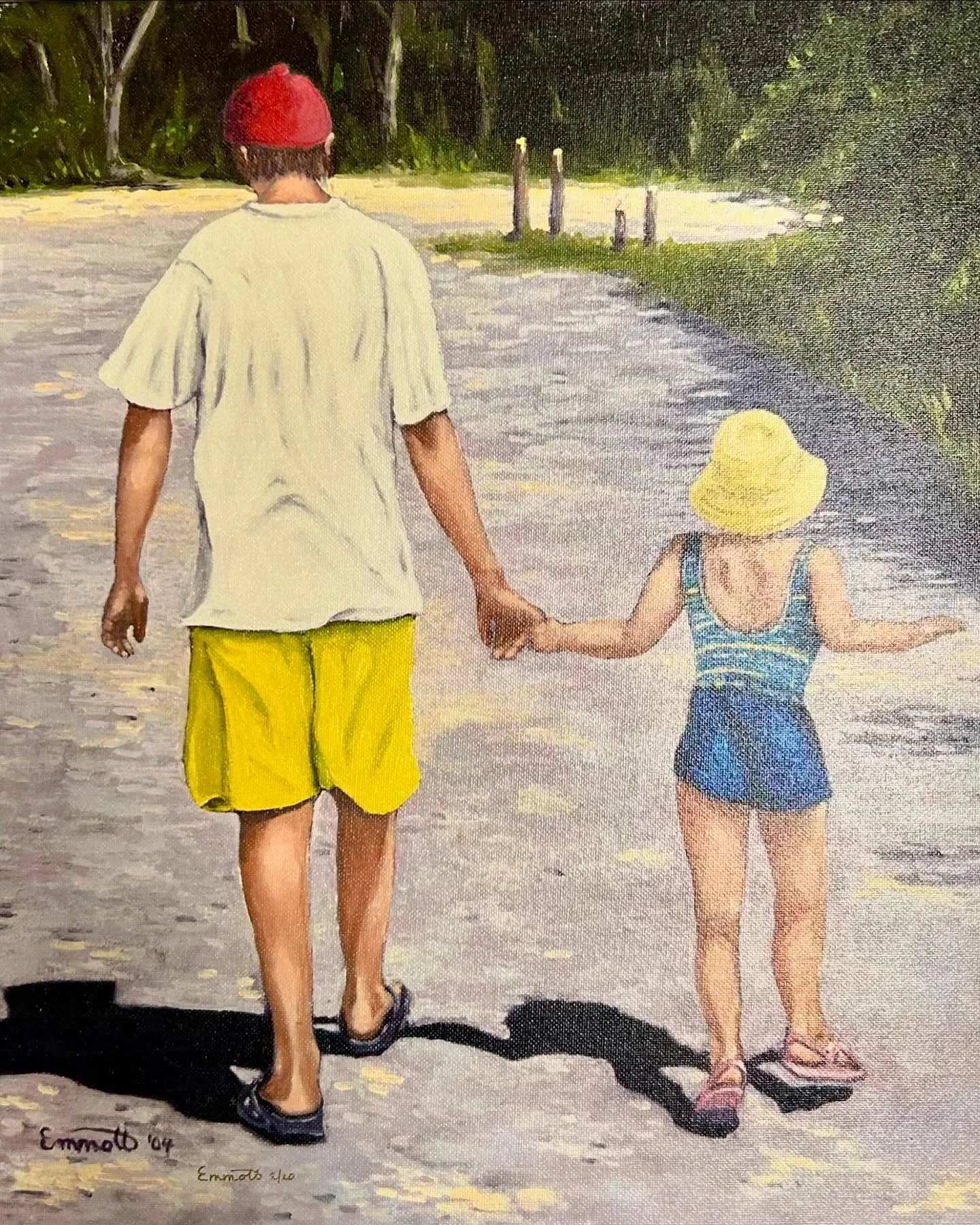 Going for Ice Cream  (2004): 18" X 24" Oil on Canvas, SOLD, Prints available on request