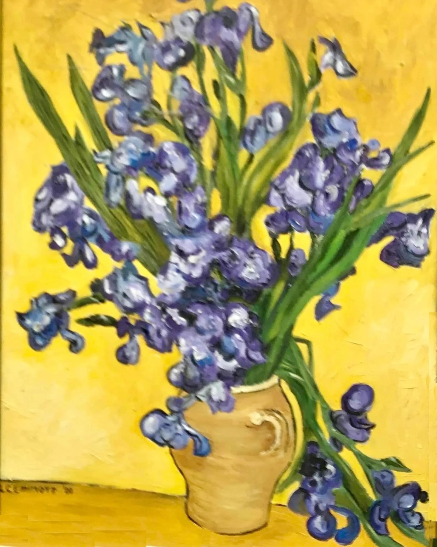Van Gogh Irises (2001), Oil on canvas, SOLD