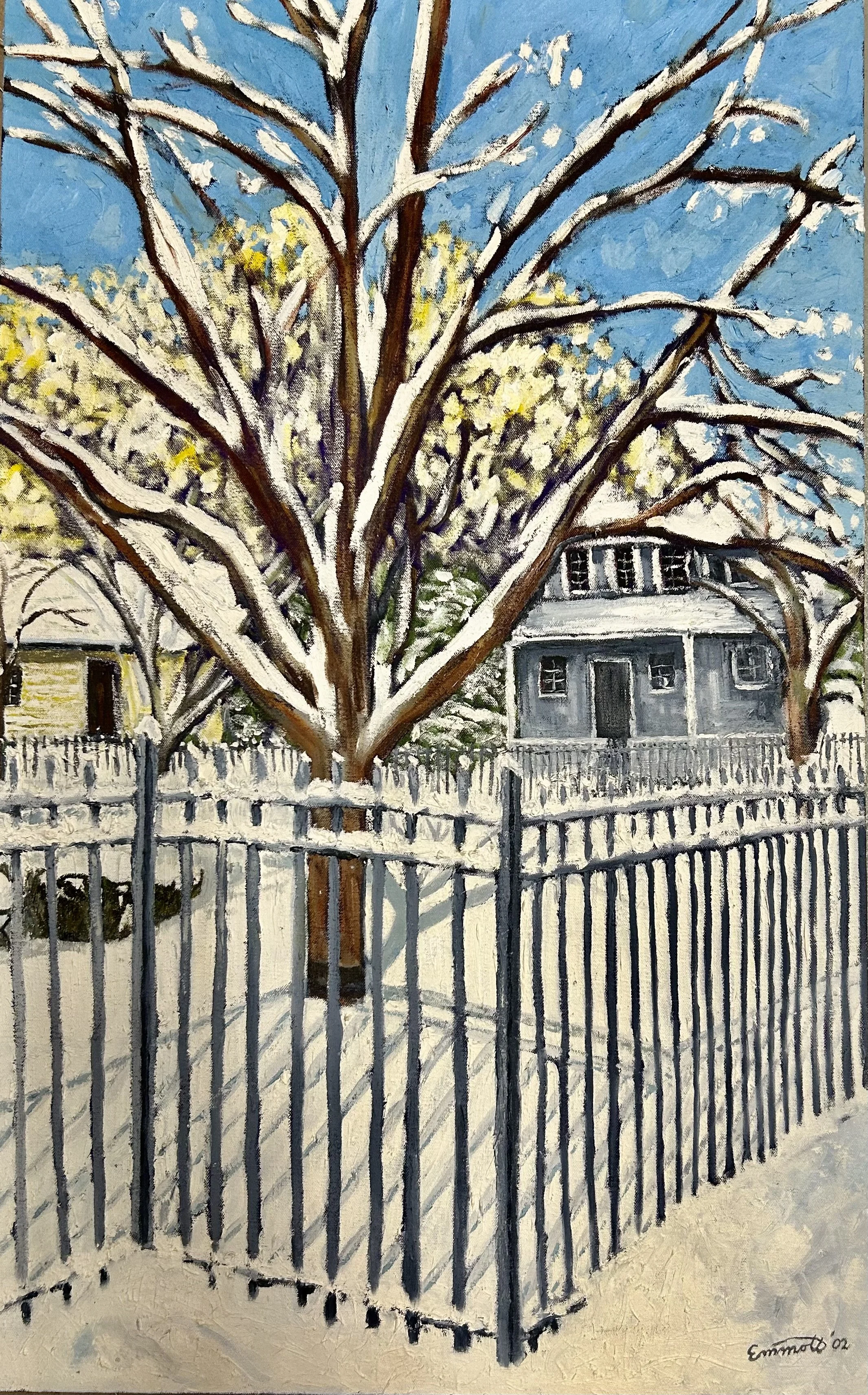 Winter in Linden Park (2002): 18" X 24" Oil on canvas