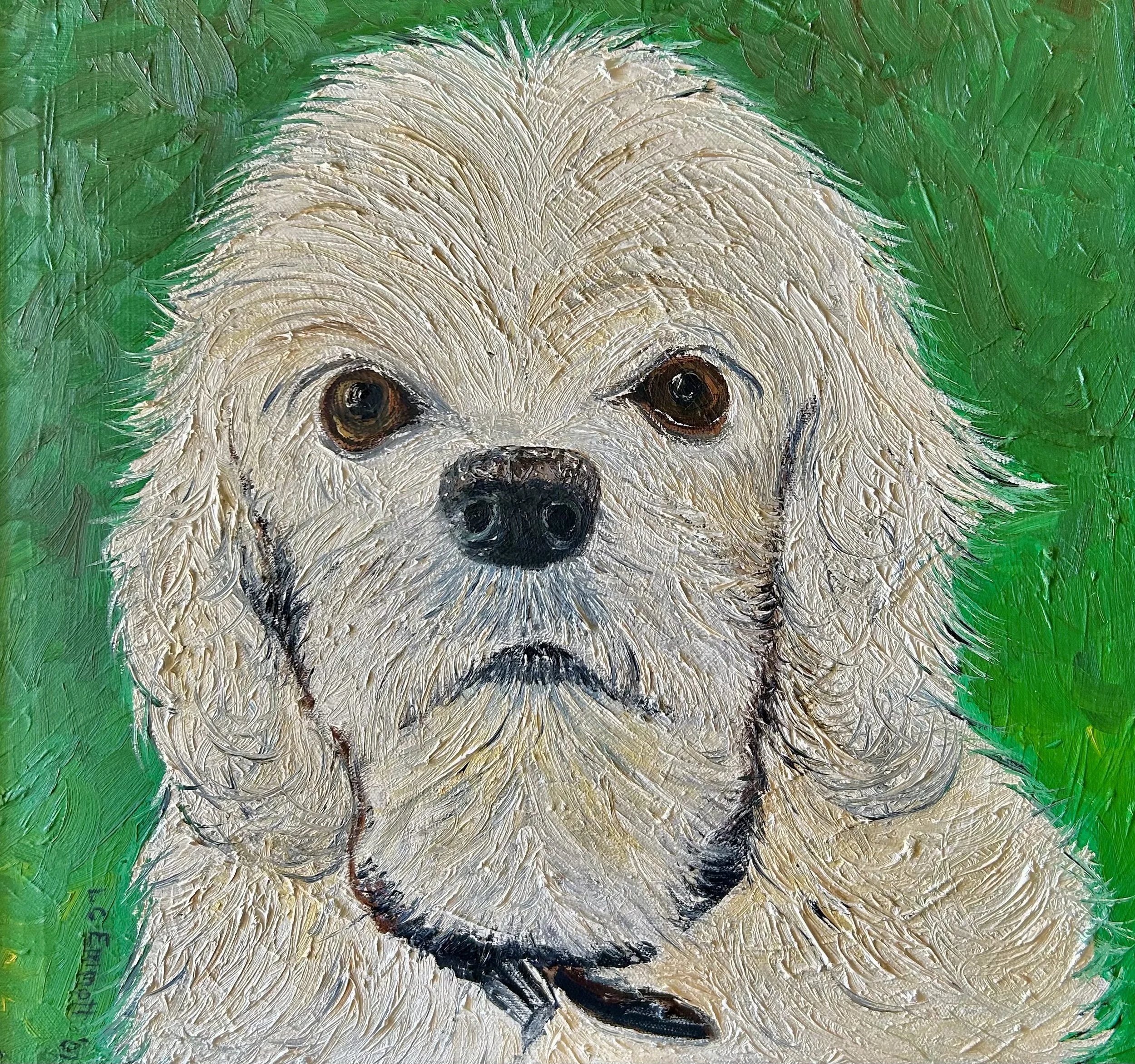 Dear Morgan (2001): 14" X14" Oil on canvas, SOLD