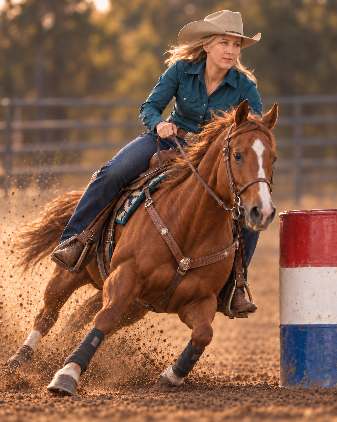 Katherine and American Quarter Horse