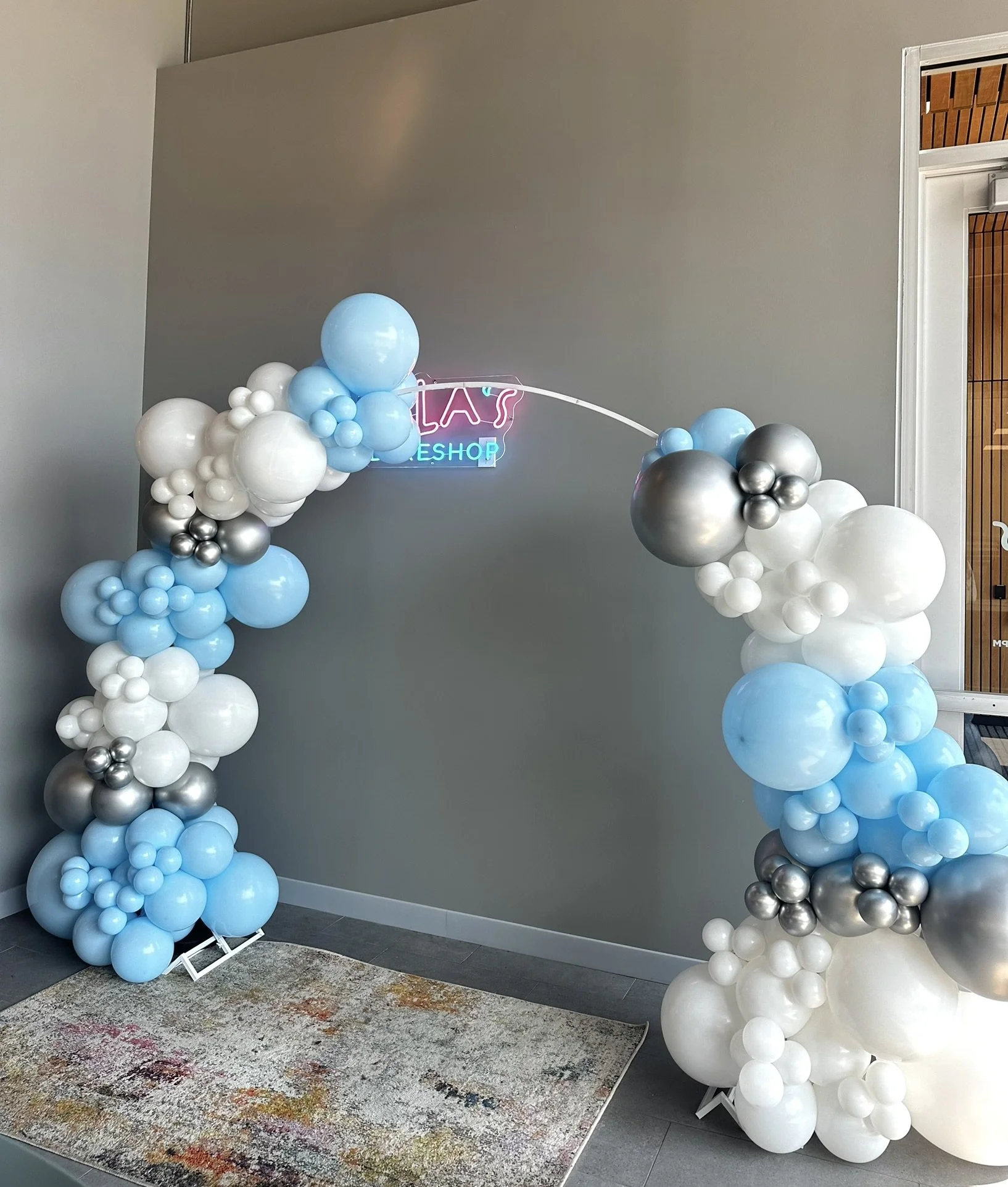 Rainbow balloon arch Buffalo