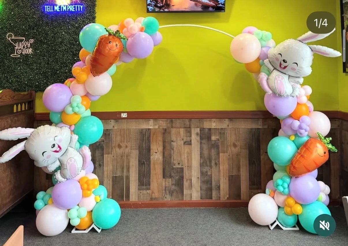 Easter balloon arch Buffalo