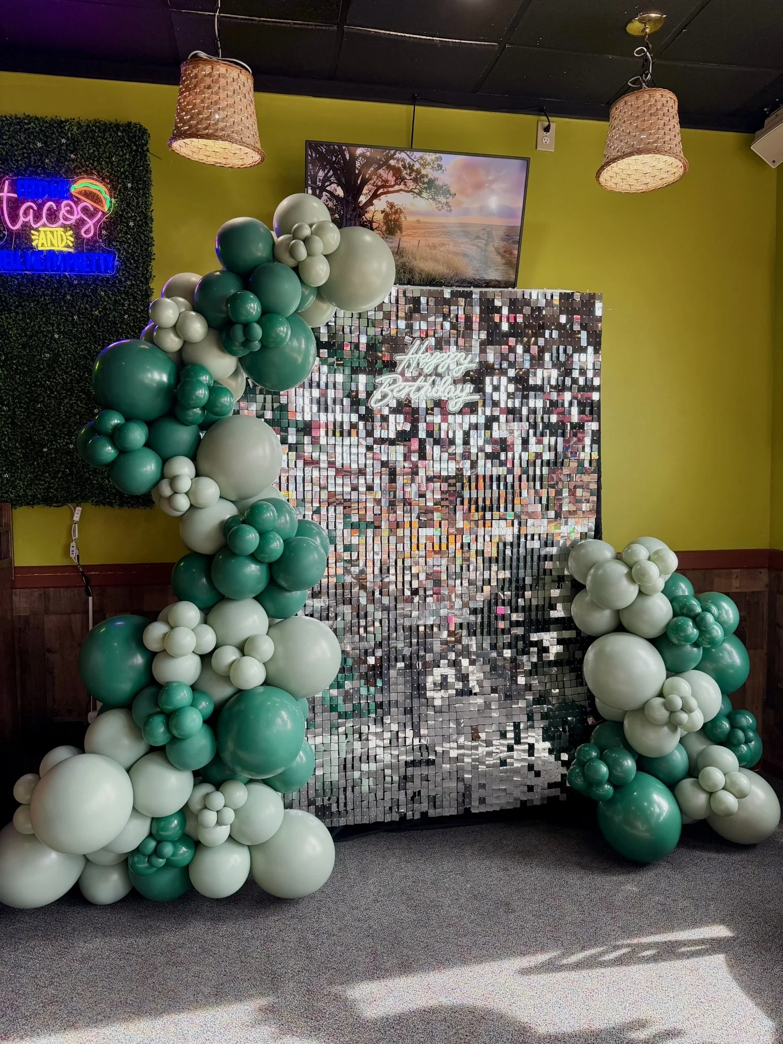 Shimmer wall balloon arch Buffalo
