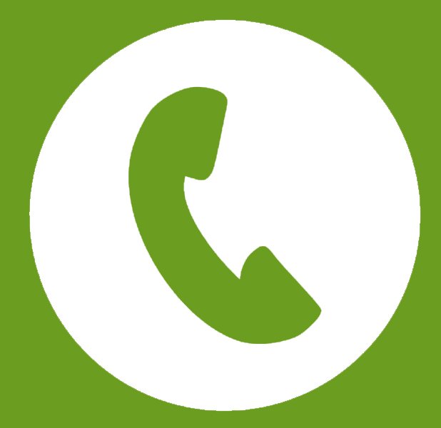 Icono de teléfono en color verde y blanco