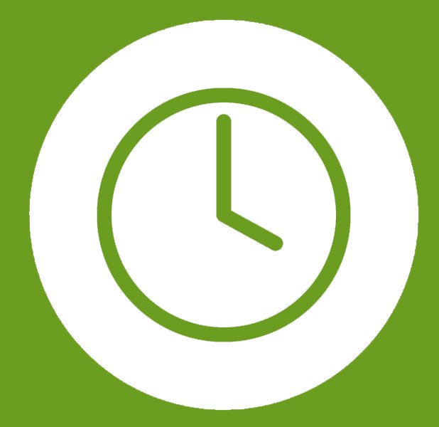 Reloj en color verde y blanco