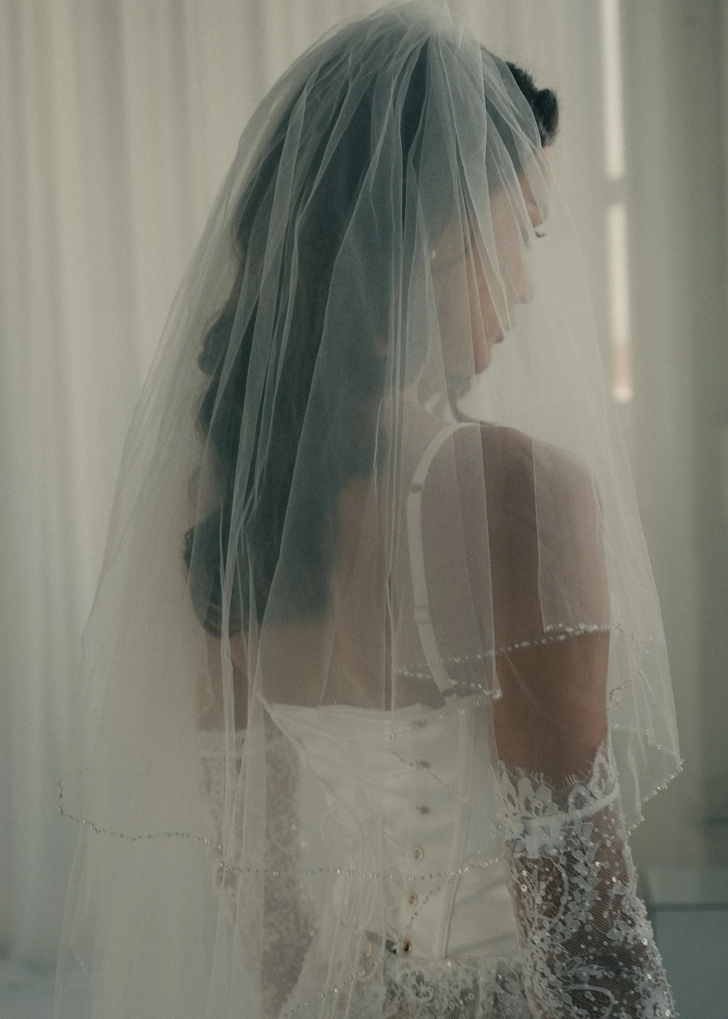 Modern Sydney Lane bridal portrait with clean editorial styling
