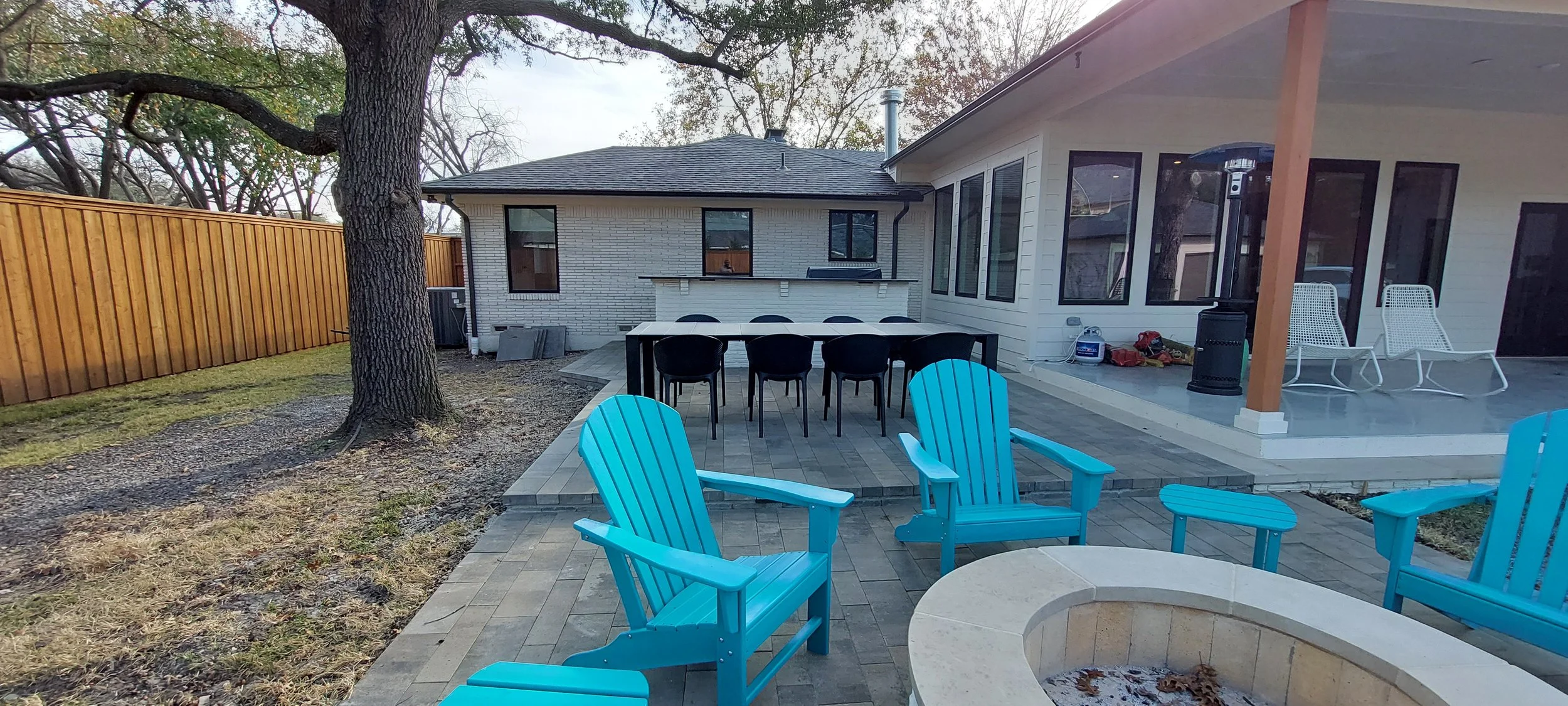 A family reclaims their backyard.