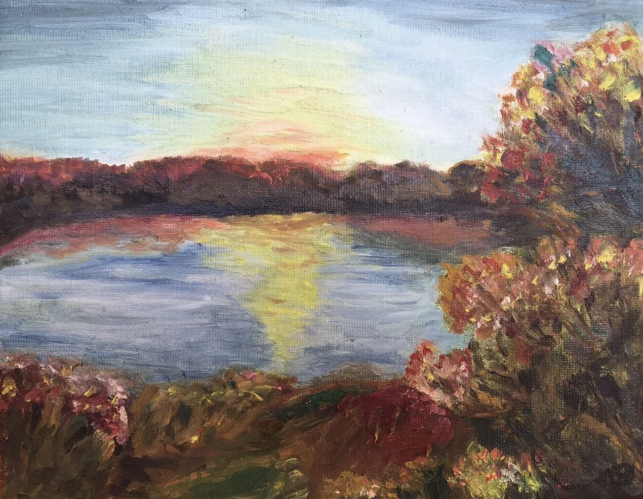 "Autumn at Bourne Farm" 10" x 8" Oil on Canvas