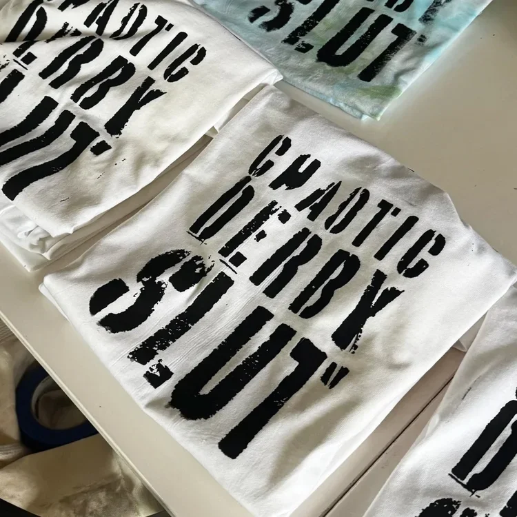 Chaotic Derby Slut Tee Shirt- White
