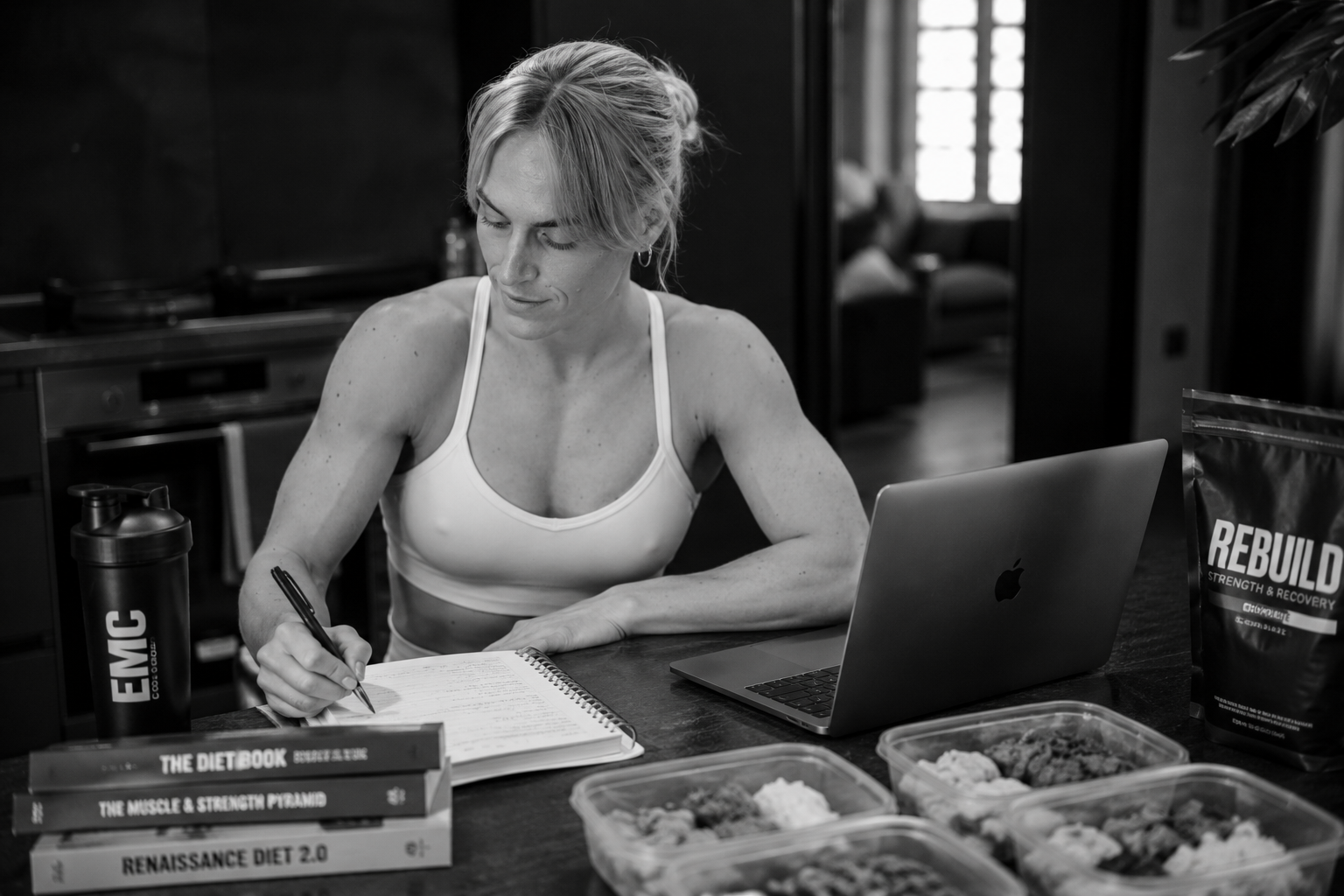 Erin Moore creating personalised nutrition plans to support fat loss, physique, performance and individual lifestyle goals.