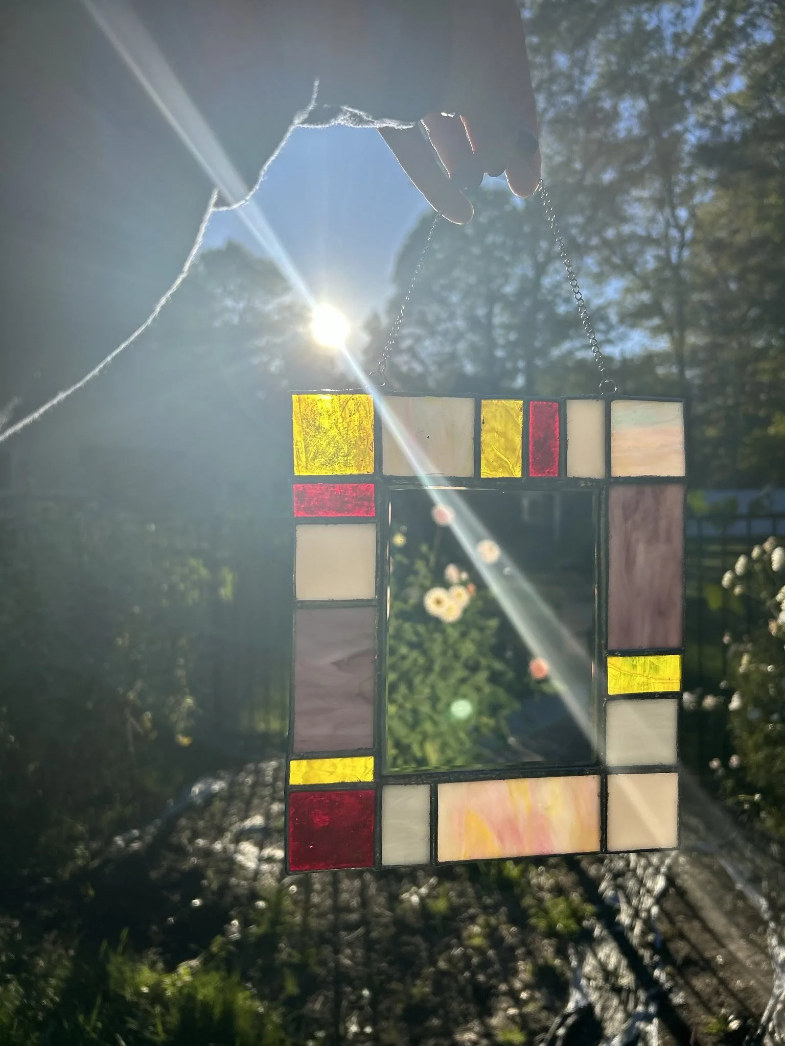Wabi Sabi - Stained Glass Mirror