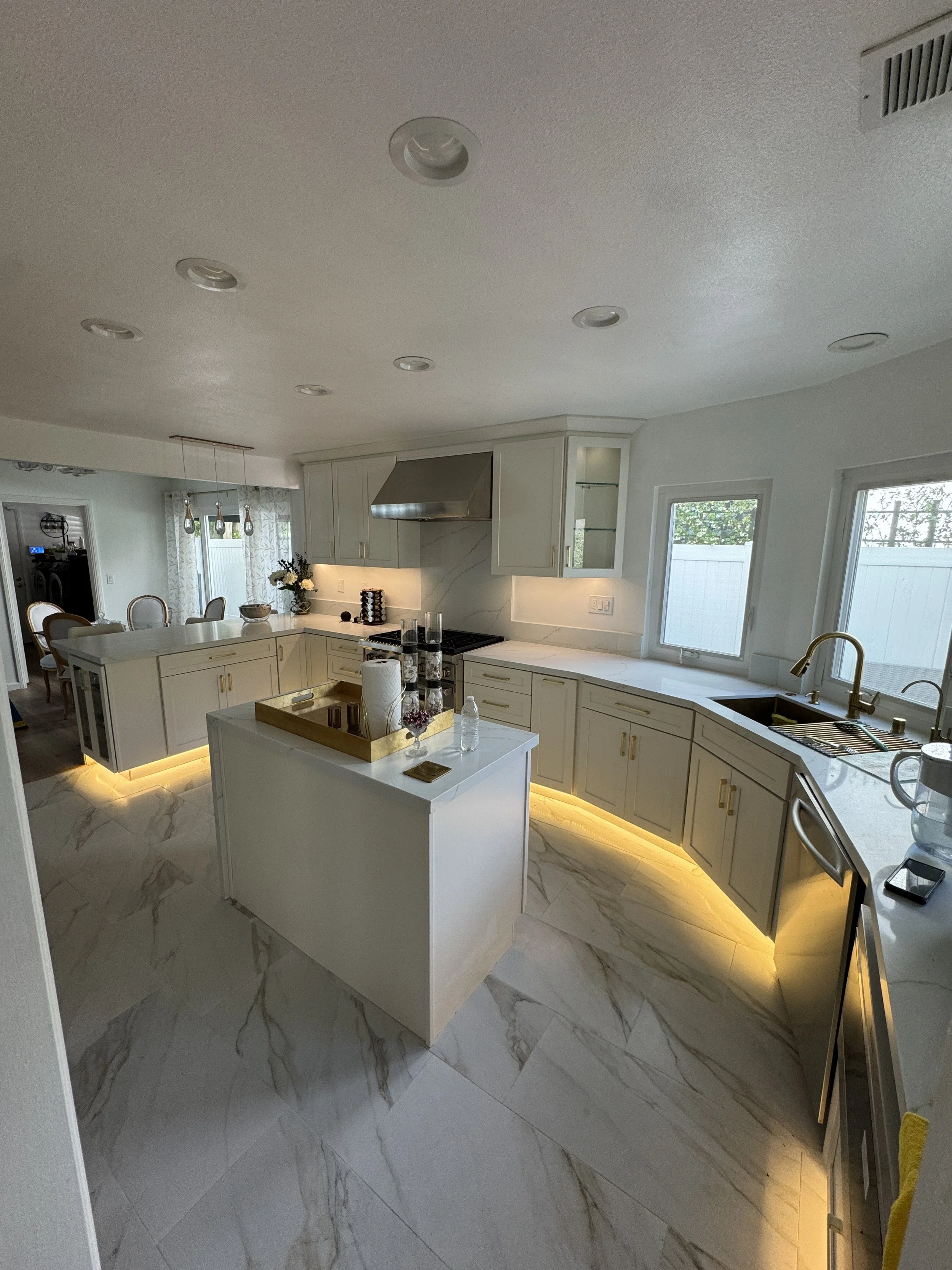 Kitchen Remodel with cabinet lights