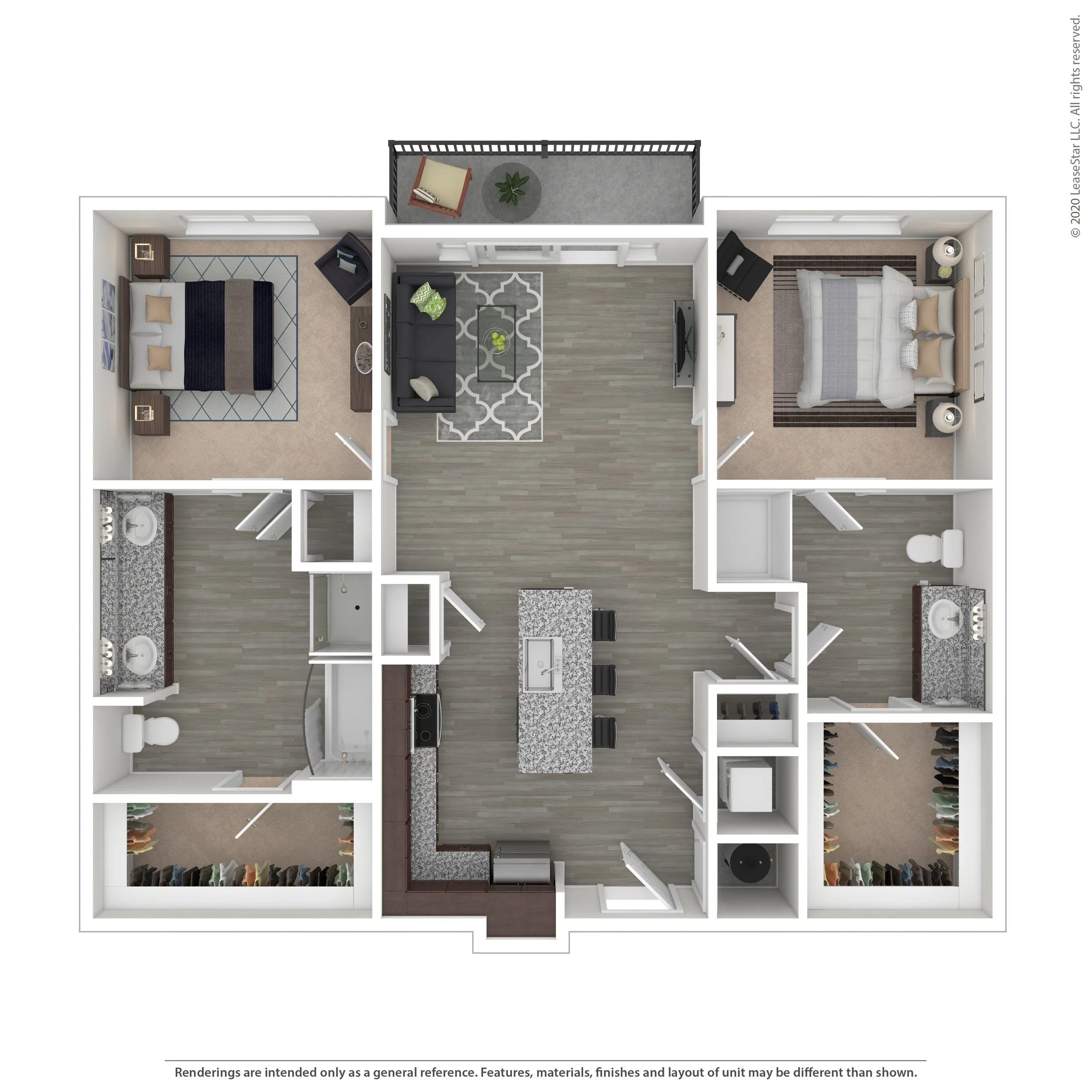 The Cumberland A
2 Bed | 2 Bath | 937 Sq. Ft. Starting at $2,447