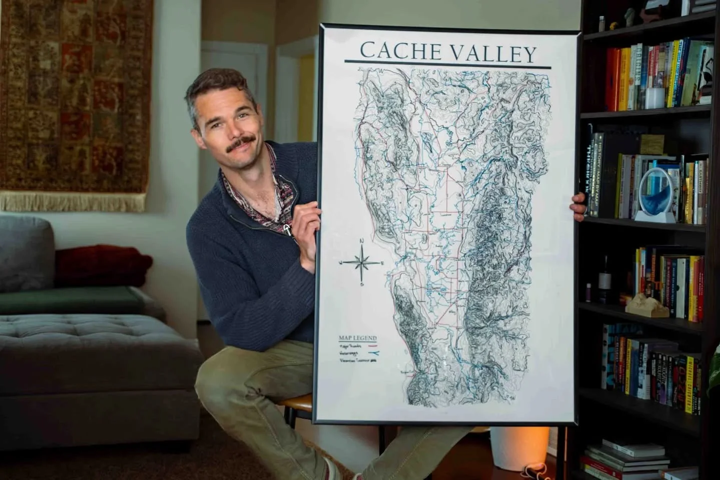 Hello, lemme reintroduce myself. I'm Ben and I draw topo line maps of real places. Every line was hand drawn with pens and markers on poster paper. Come see me at the next markets!
May 3 - Community Craft Beer Fest in Logan 
June 18-20th Summerfest i