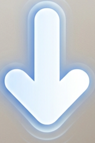 Bright blue downward-pointing arrow icon with rounded edges.