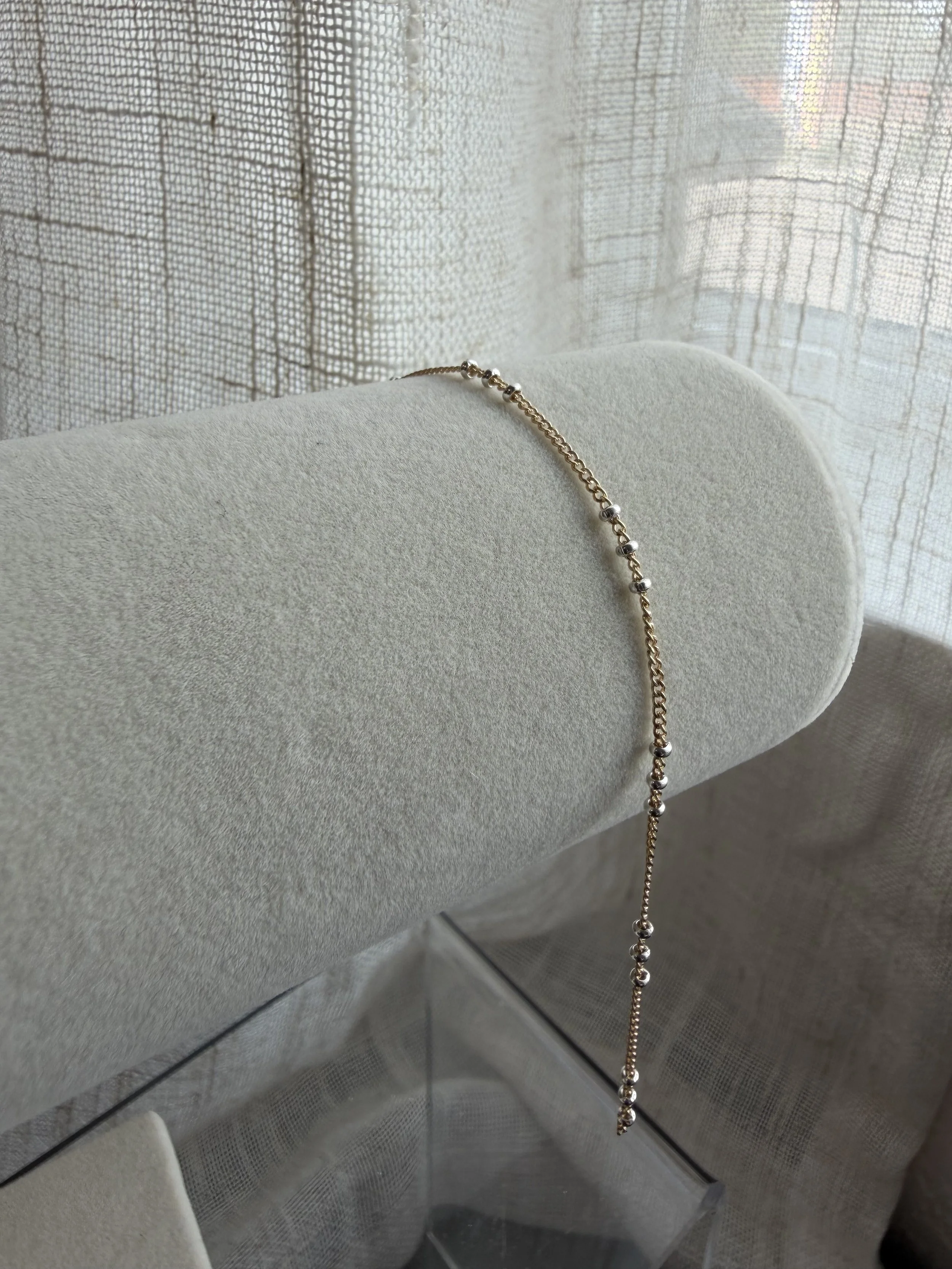 Two Toned 3 Bead Chain