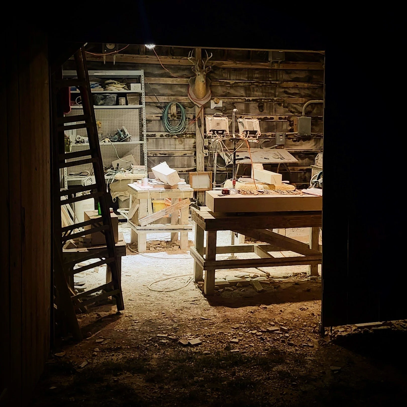 The Bartlett Stone Carving workshop before dawn