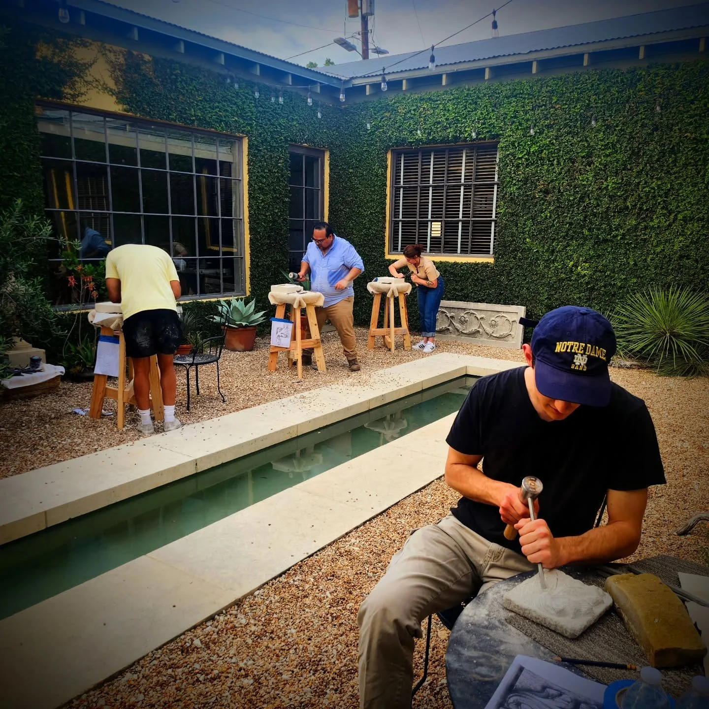I had a great afternoon last week conducting a hands on stone carving workshop with Rene (@_renesalas_), Cheyenne (@cmc.arch), Michael (@michaelmdsn), &amp; Nathan (@nathan.a.m.walz)

Thank you all at the office of Michael Imber (@michaelimberarchite