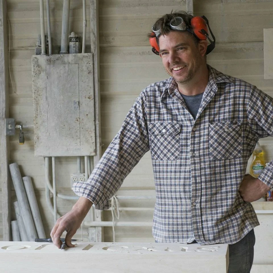 Matthew Johnson at the Bartlett Stone Carving workshop