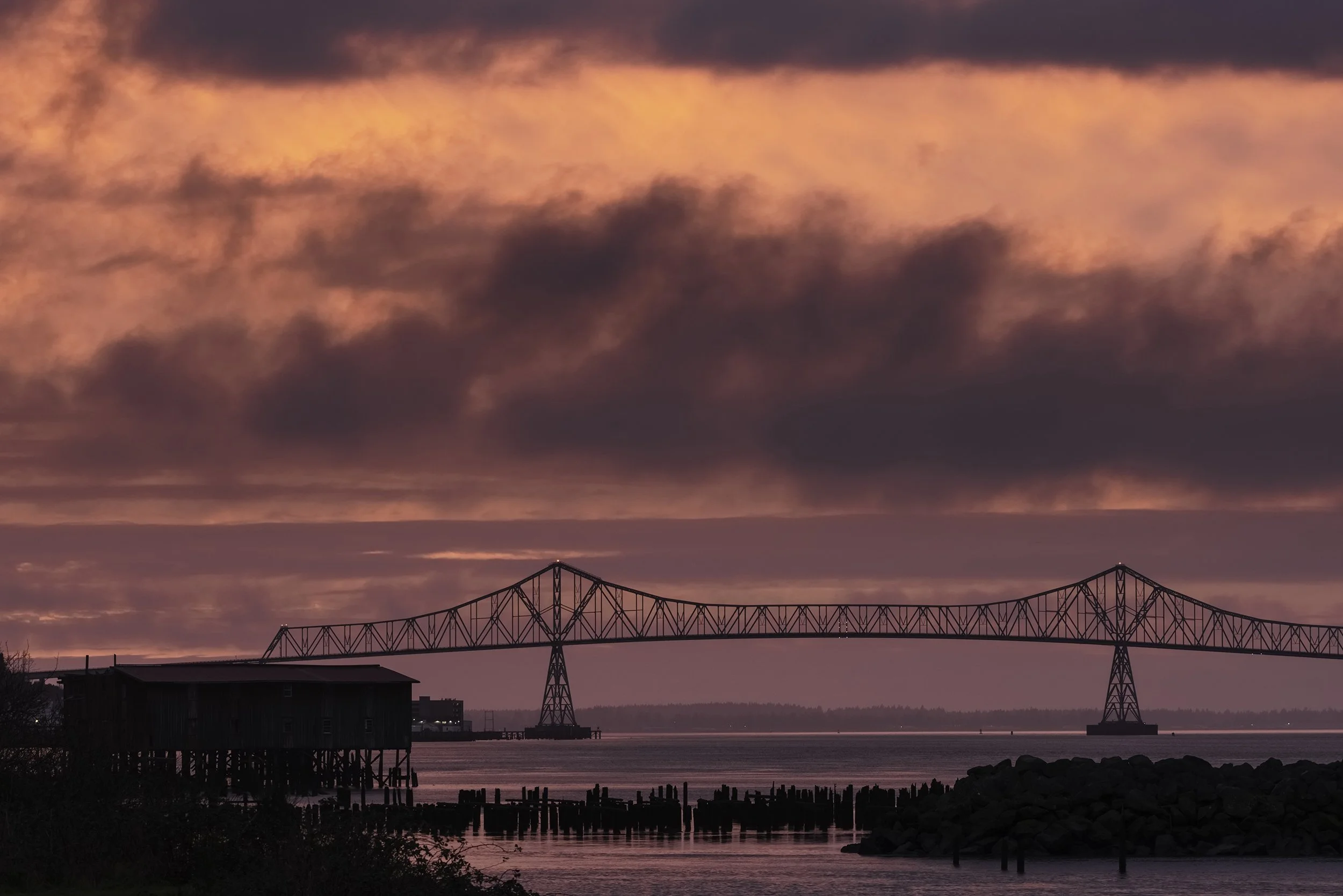 Astoria-Megler Bridge, and Cannery Piers, Astoria, Oregon, February 2021.jpg