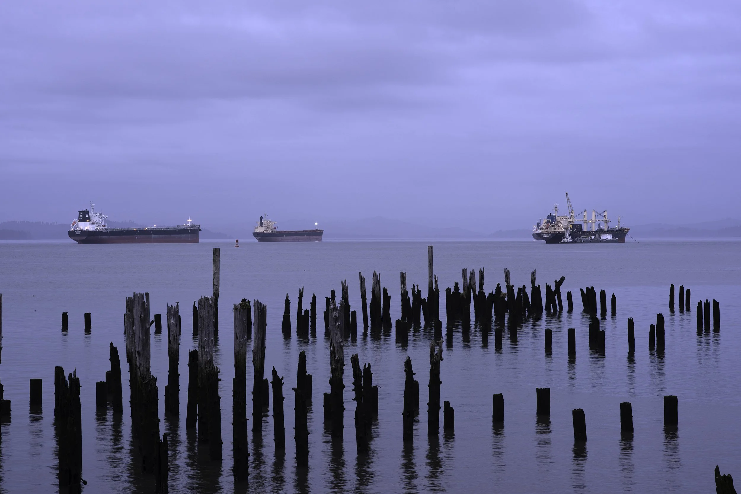 Freighters in the Columbia, Astoria, Oregon.jpg