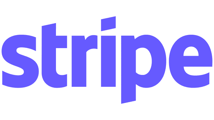 The word 'stripe' written in bold purple lowercase letters with a stylized diagonal element in the letter 'i'.