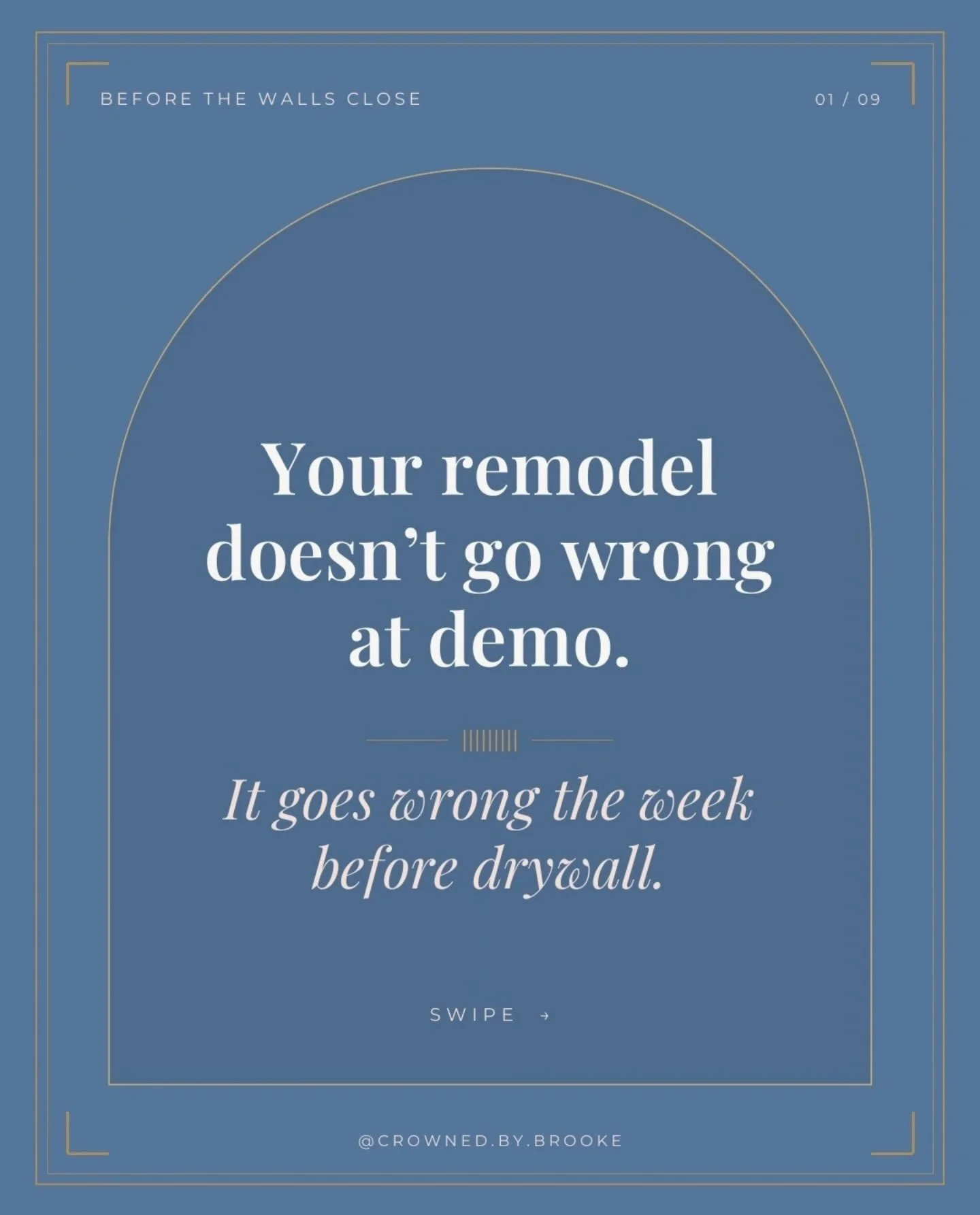 Your remodel doesn&rsquo;t go wrong at demo. It goes wrong the week before drywall.

Once the walls close, every missed decision costs you a patch, a repaint, and a week.

Five things to settle first:

	1.	Outlets + switches. Stand where you&rsquo;ll