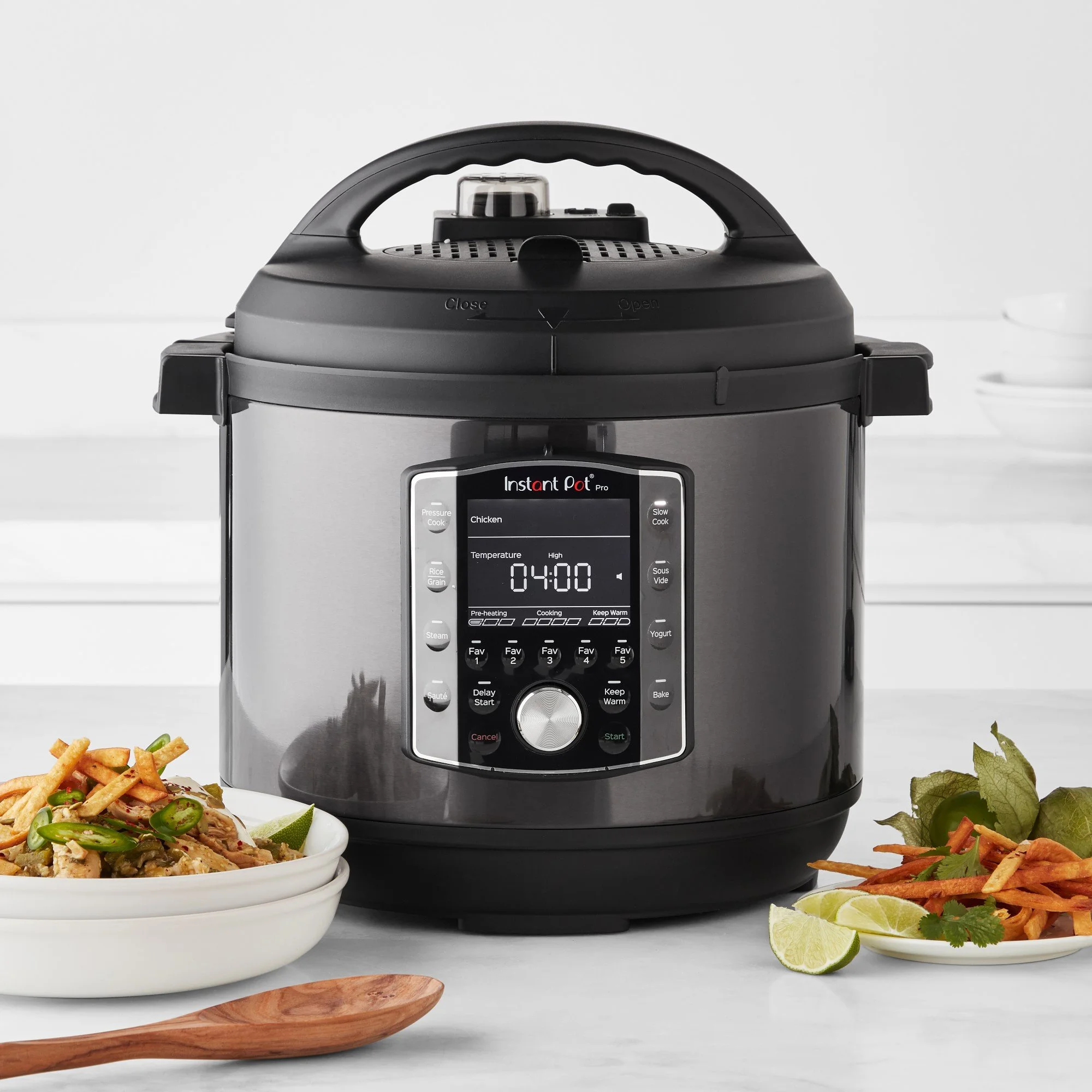 8qt Instant Pot with a non-toxic stainless steel insert that can double as a stock pot on the stove!