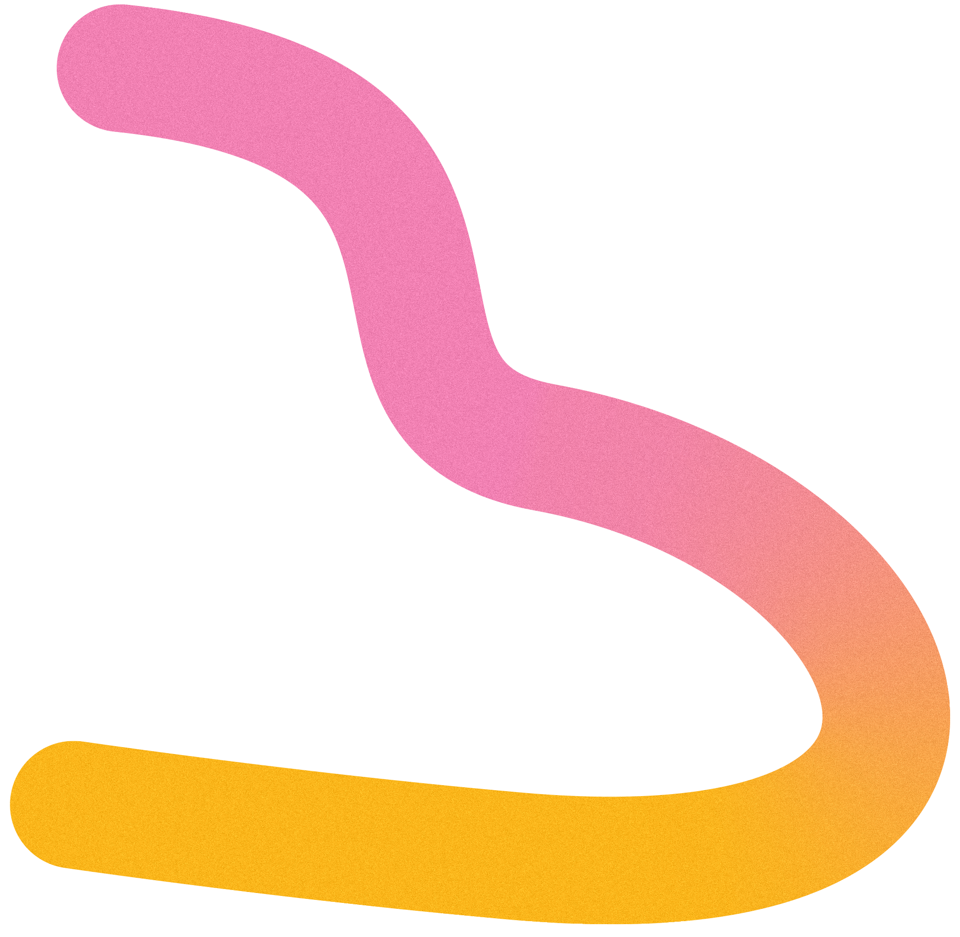 A colorful abstract digital design featuring a large pink shape with gradient colors and a smaller yellow-orange shape at the bottom.