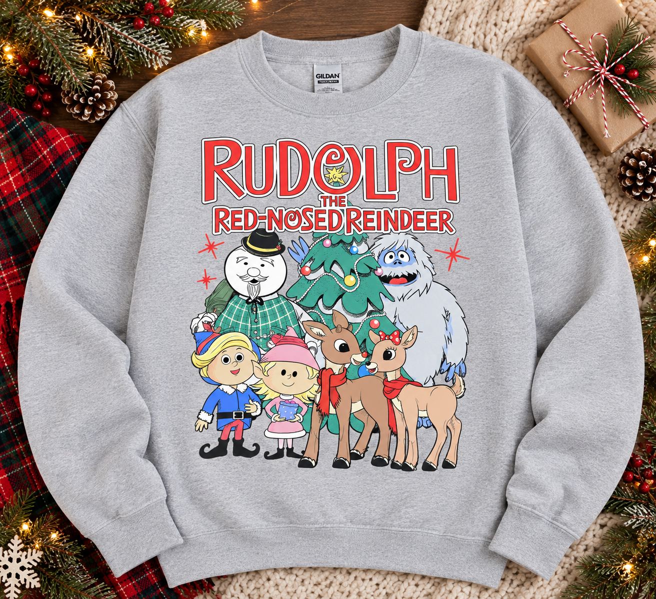Old Style Rudolph Gildan Crewneck