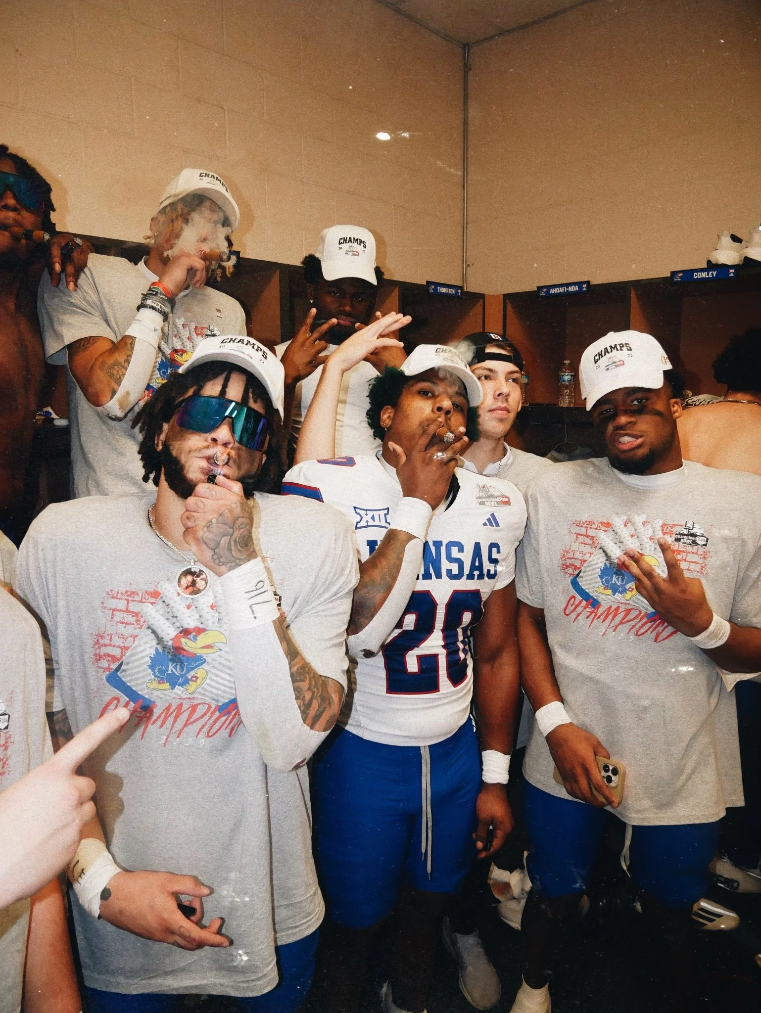 Winning a bowl game, smoking a cigar, living life