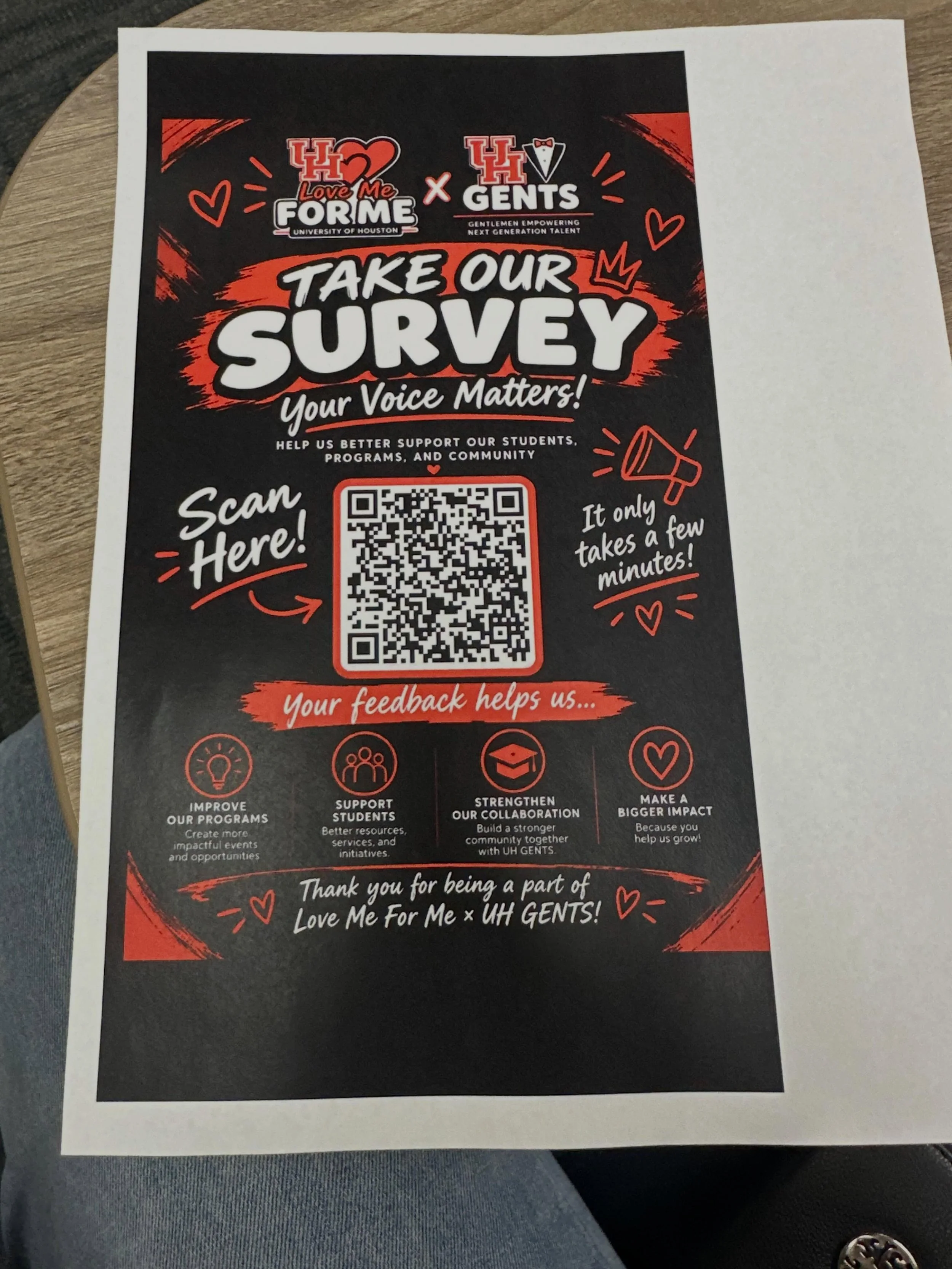 Excited for what God is doing for Love Me For Me, these flyers were made by the University of Houston Gents vice president and we are so grateful of the connection and support they have given us. Just the beginning.❤️❤️❤️❤️❤️❤️