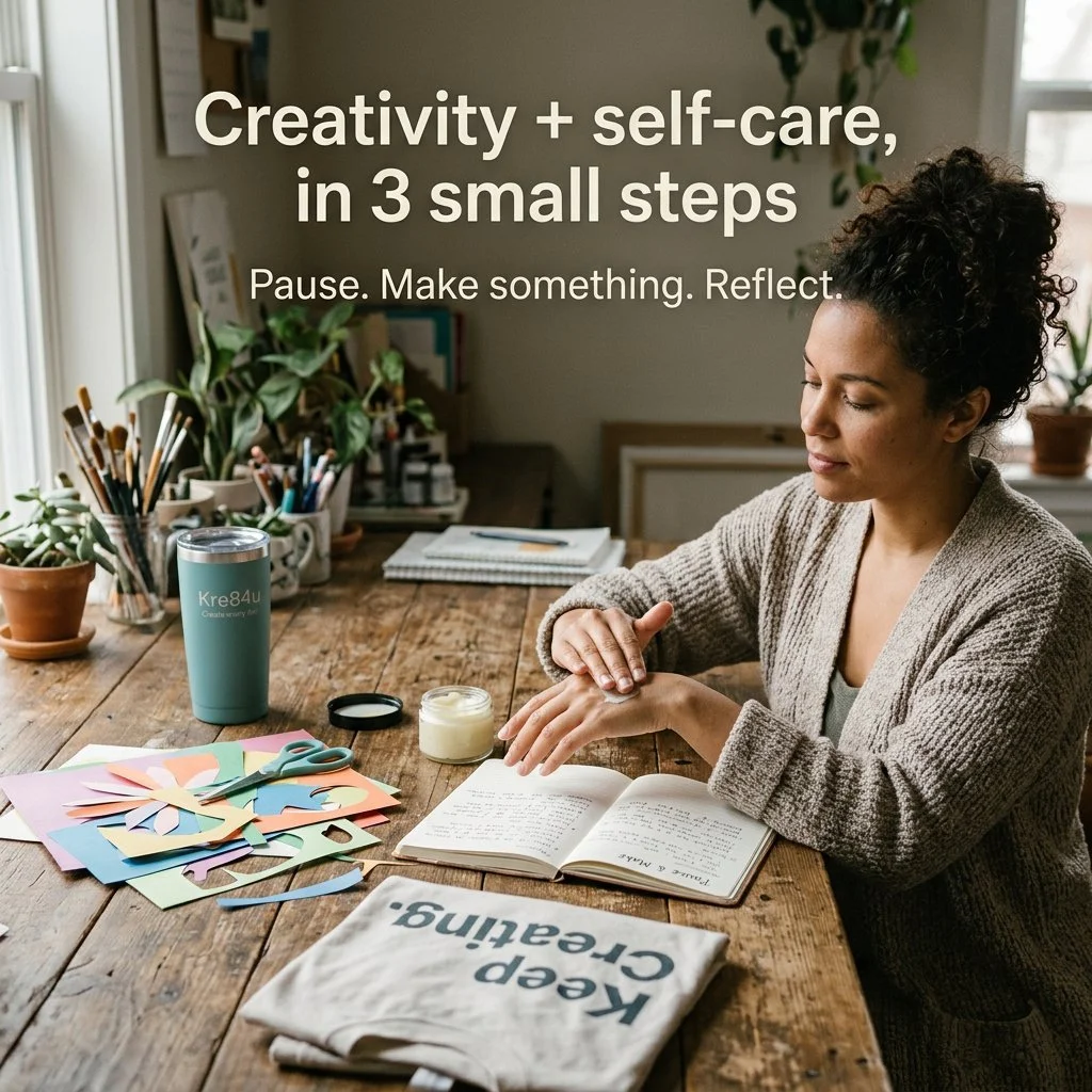 Need a reset in five minutes? ✨

Creative pauses can lower stress and boost focus. One tiny win, one deep breath, and your next idea can feel lighter.

Try this today, then visit kre84u.org for more self-care-inspired creativity. 🌱