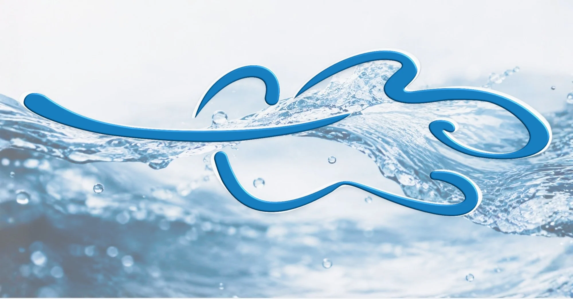 The Blueleaf Inc logo with beautifully clear, clean water behind it.