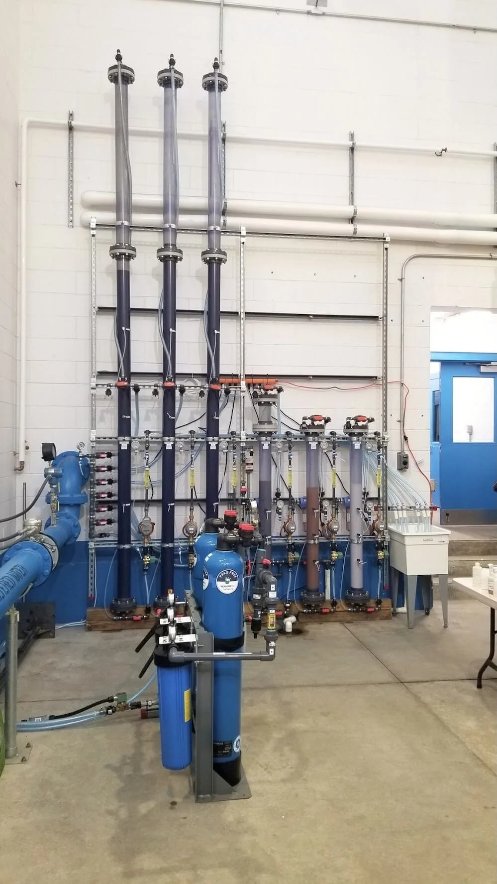 Equipment in use for testing for PFAS in water treatment plant.