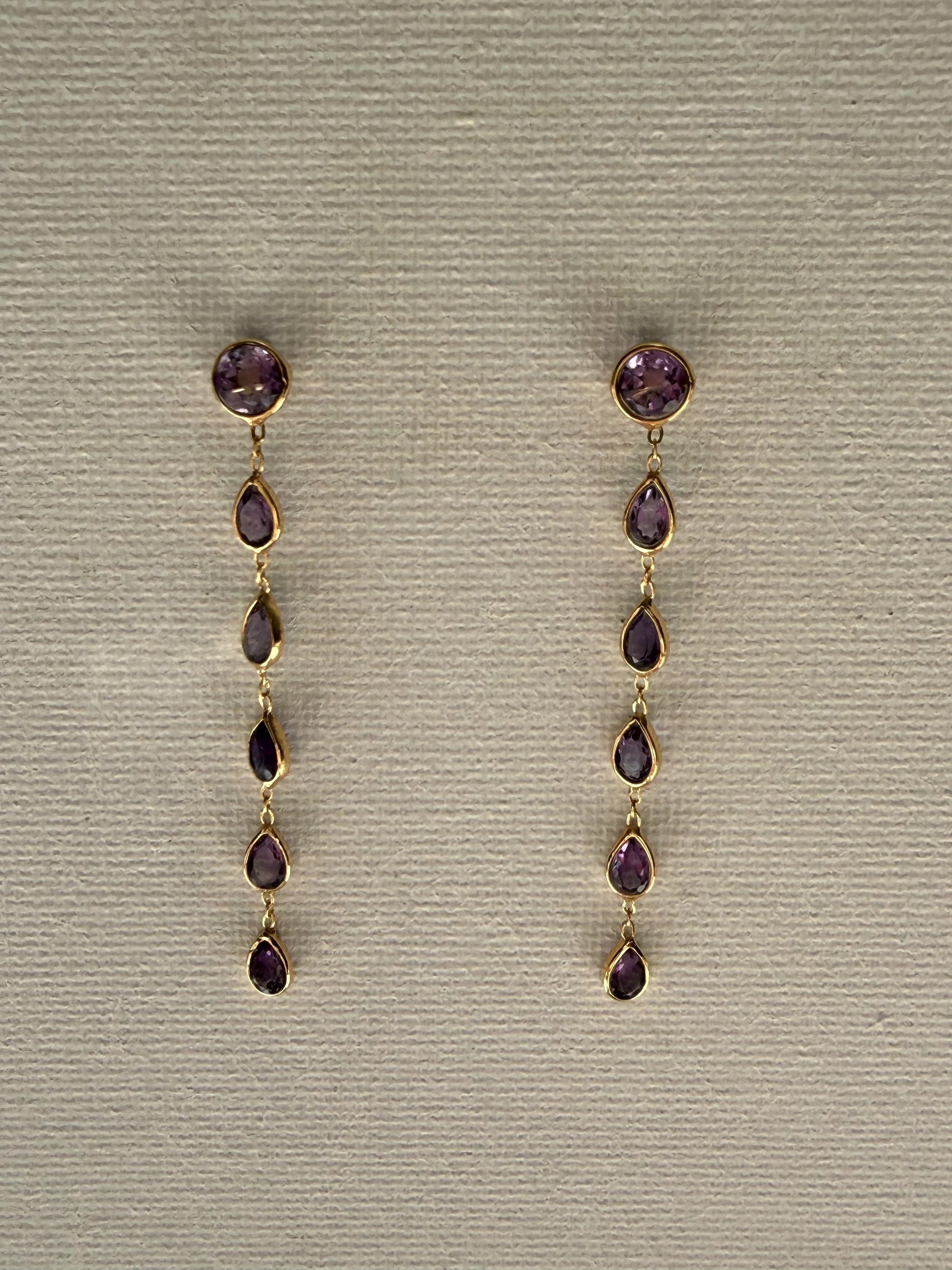 Drops Earrings (Amethyst)