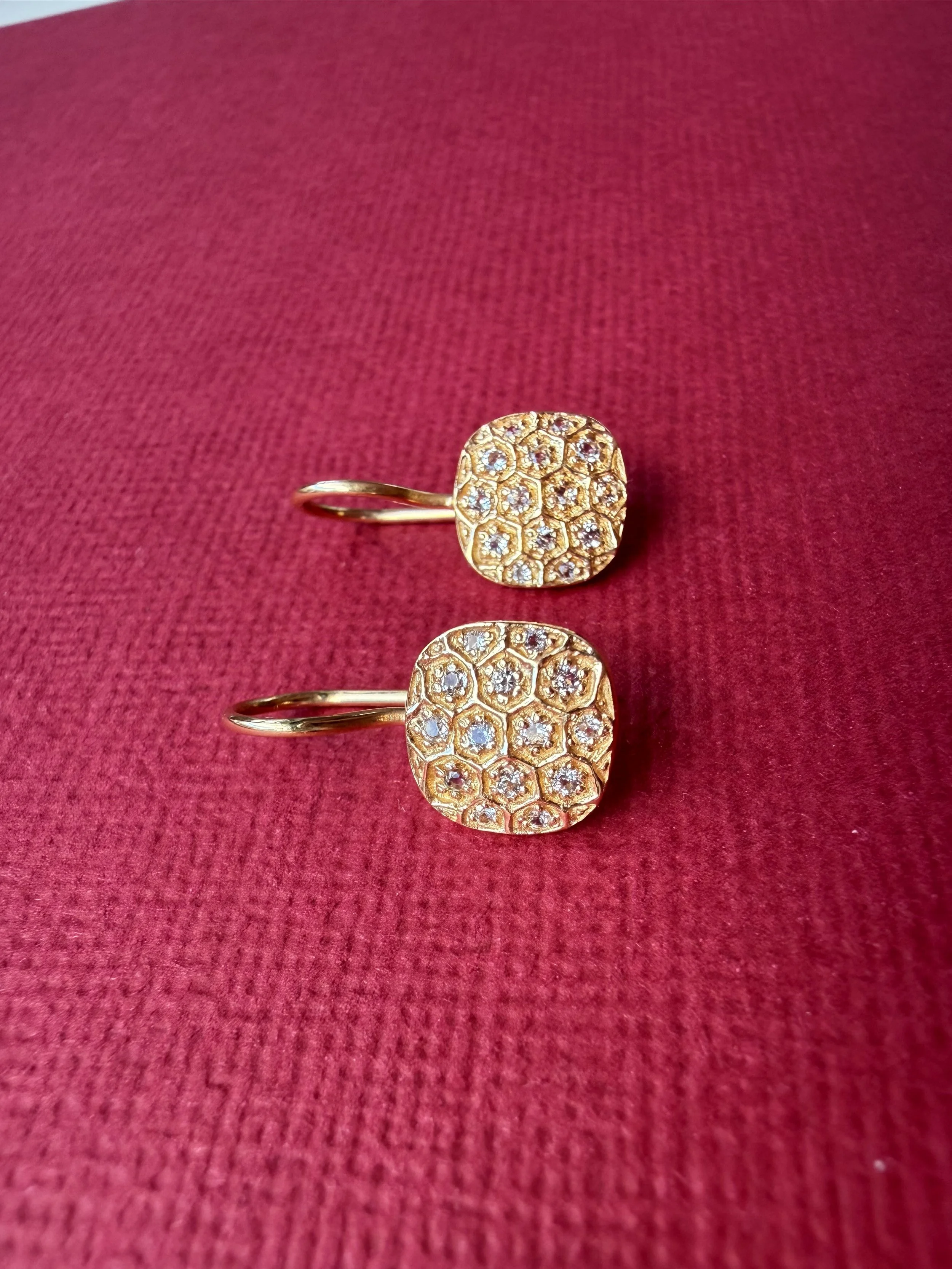 Mini Galaxy Earrings - White Topaz