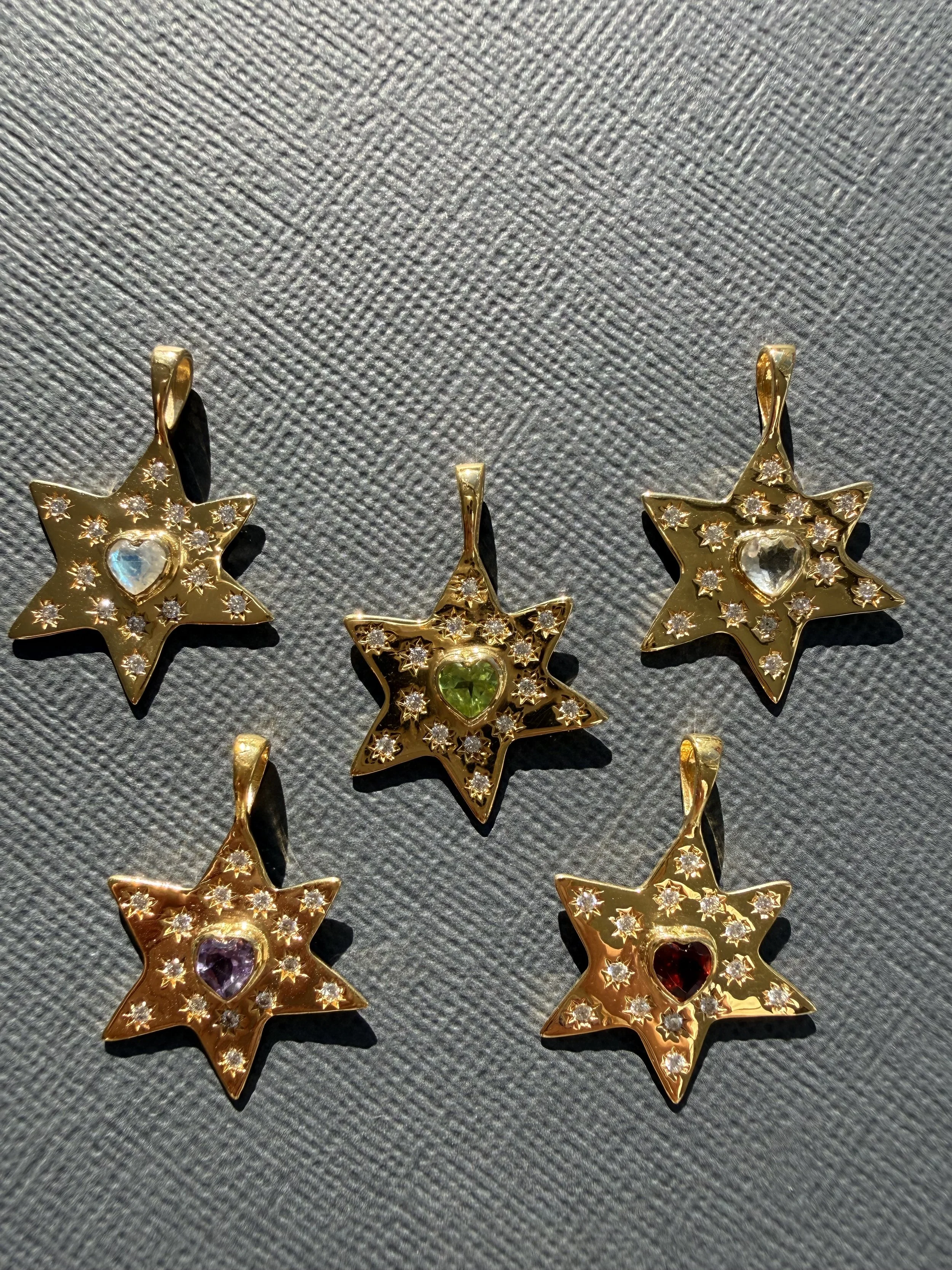 Star Pendant (Crystal Quartz & CZ)