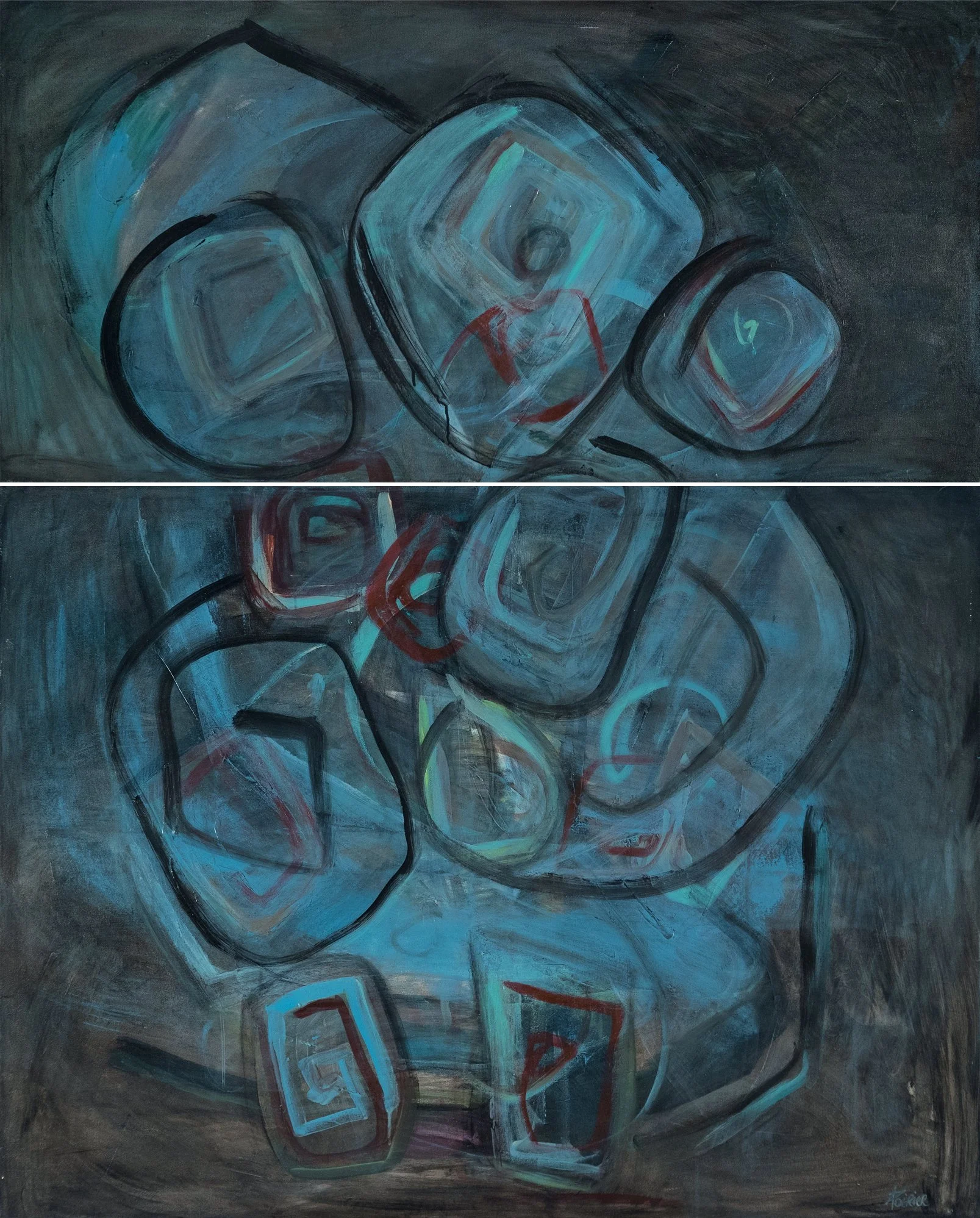 Attraction-1
Diptyque sur toile, 60x 48 po
1500$