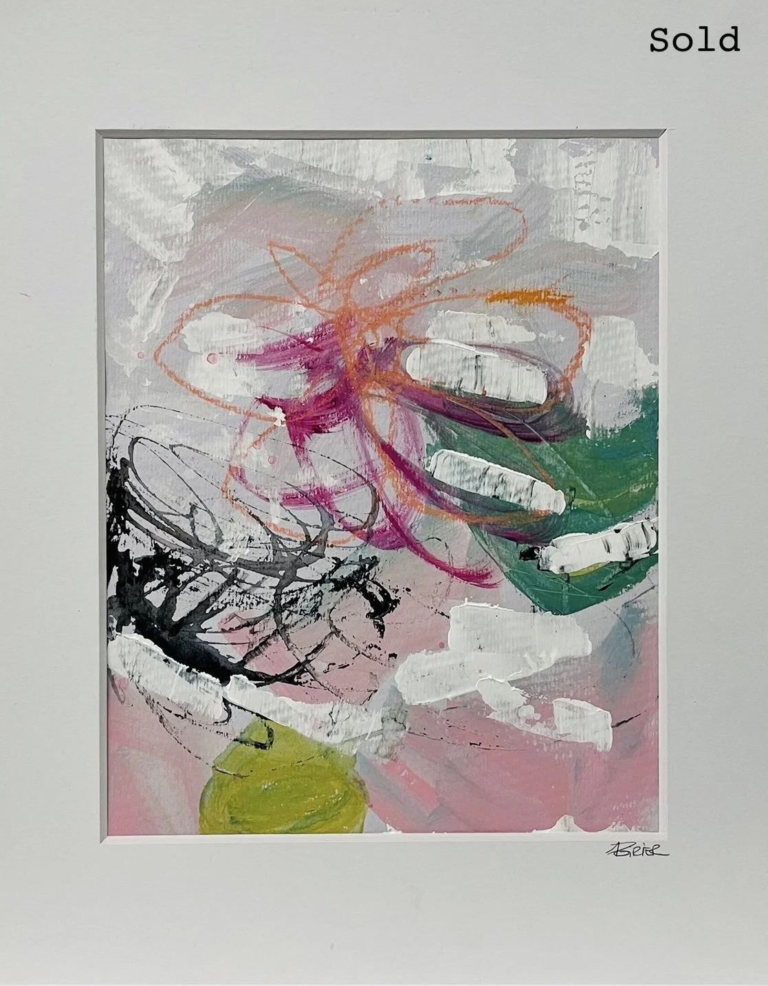 Abstraction-3
Acrylique sur papier, 14x11 po
Vendu - Sold