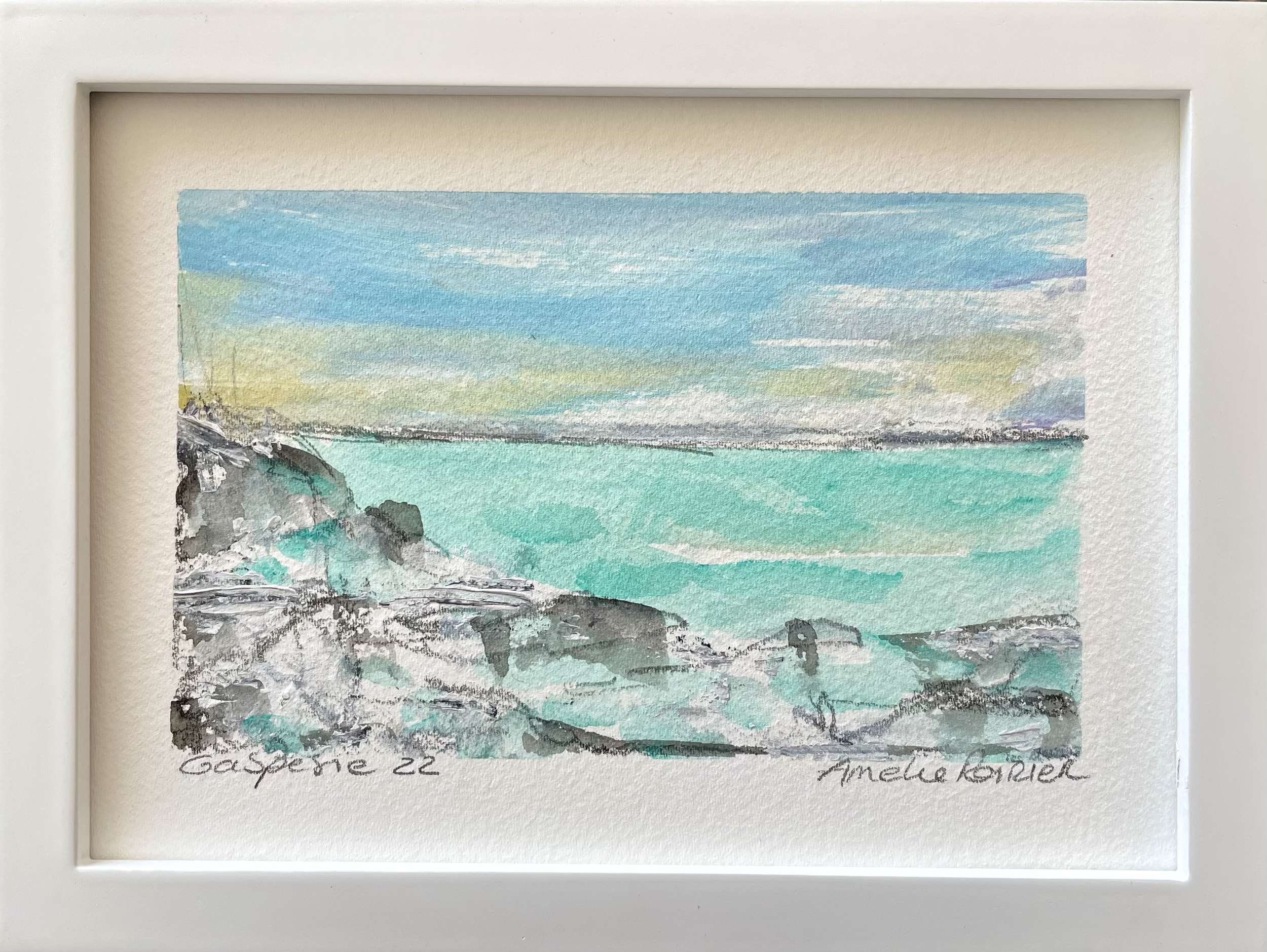 Gaspésie 2022
Techniques mixtes sur papier, 5x7 po
Vendu - Sold