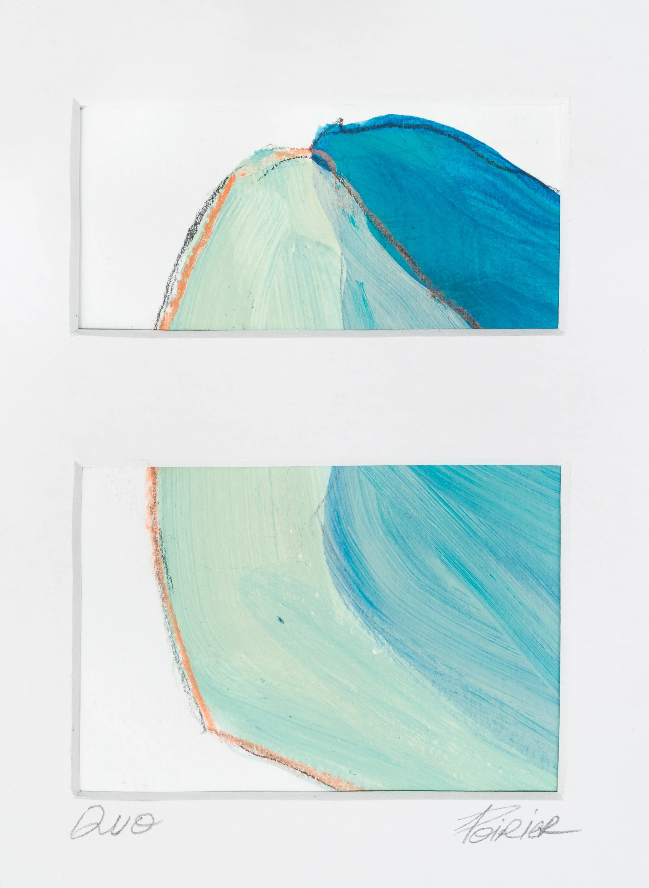 Duo-9
Acrylique sur papier, 7x5 po
Vendu - Sold