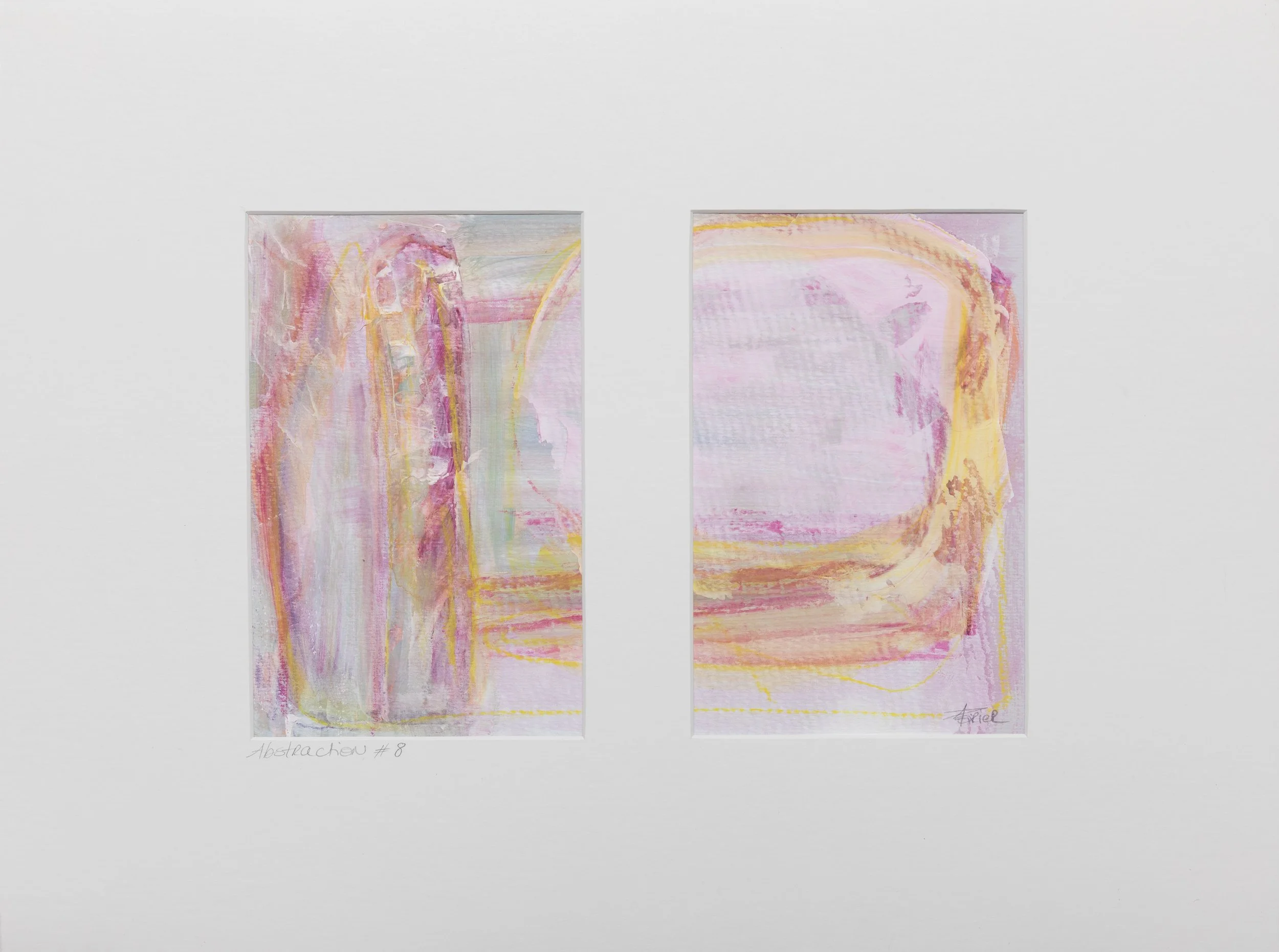 Abstraction-8
Acrylique et pastel sur papier, 15x20 po
Vendu - Sold