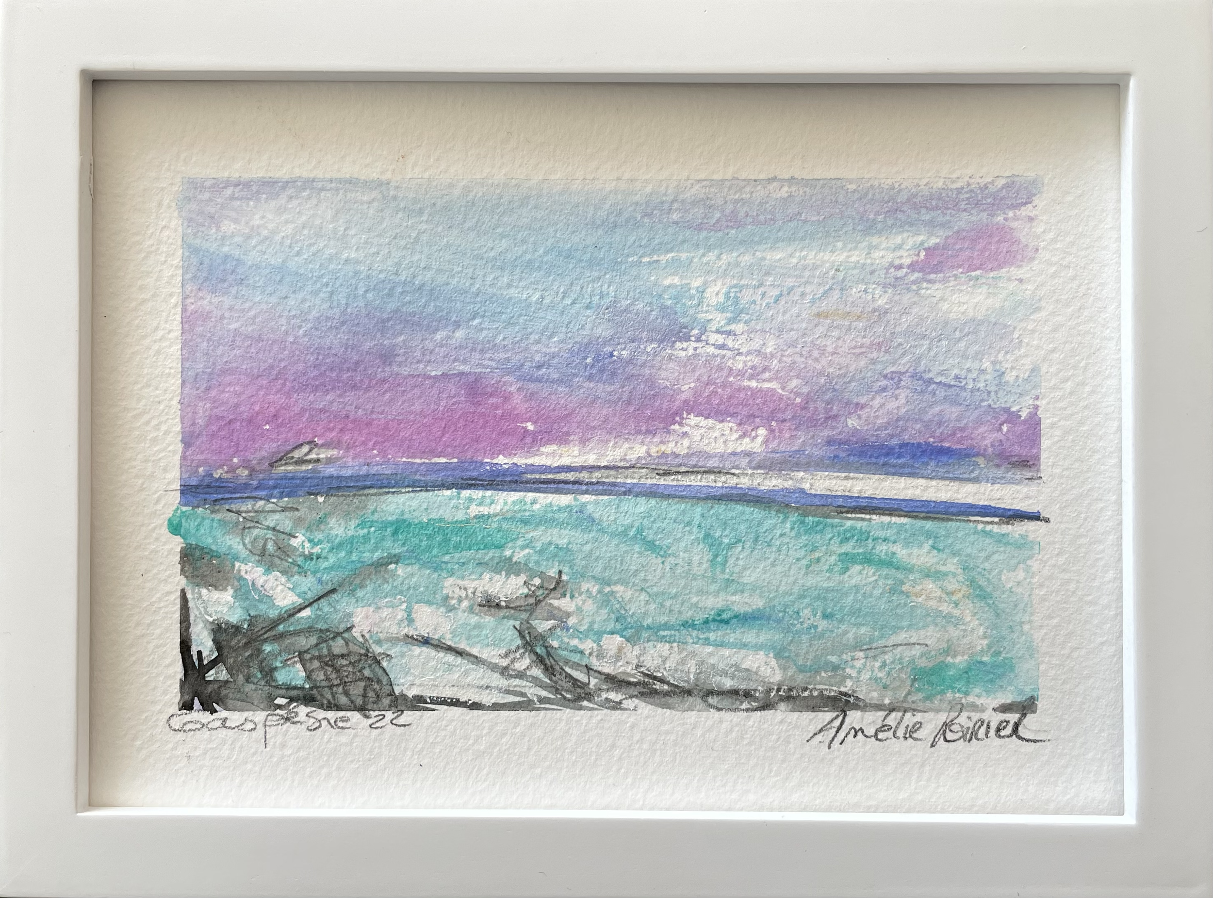 Gaspésie 2022
Techniques mixtes sur papier, 5x7 po
Vendu - Sold