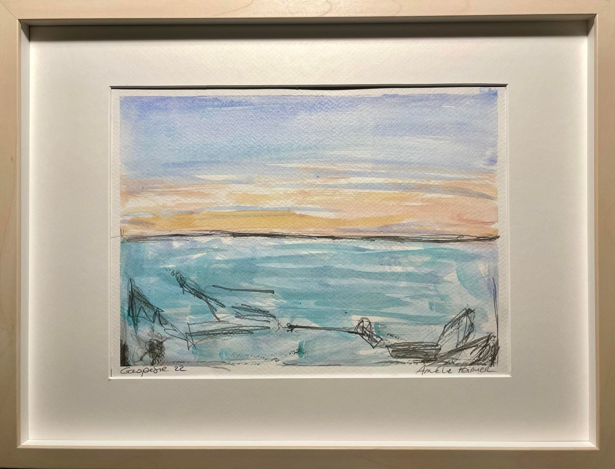 Gaspésie 2022
Techniques mixtes sur papier, 12x16 po
285$