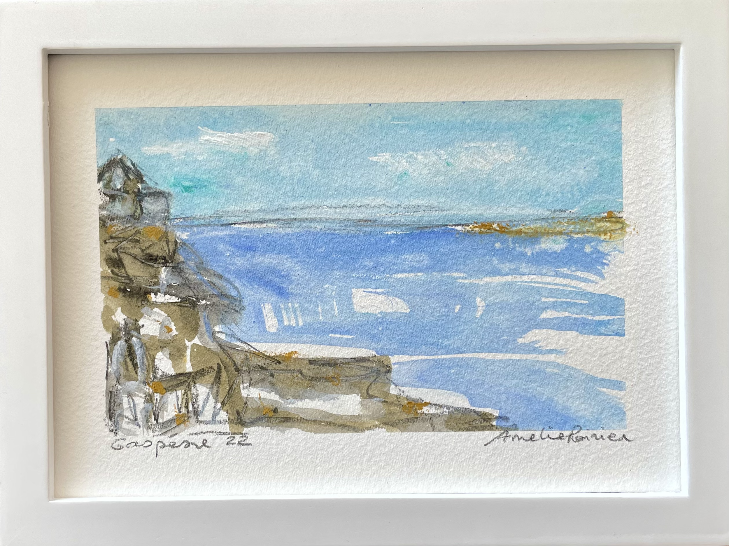 Gaspésie 2022
Techniques mixtes sur papier, 5x7 po
Vendu - Sold
